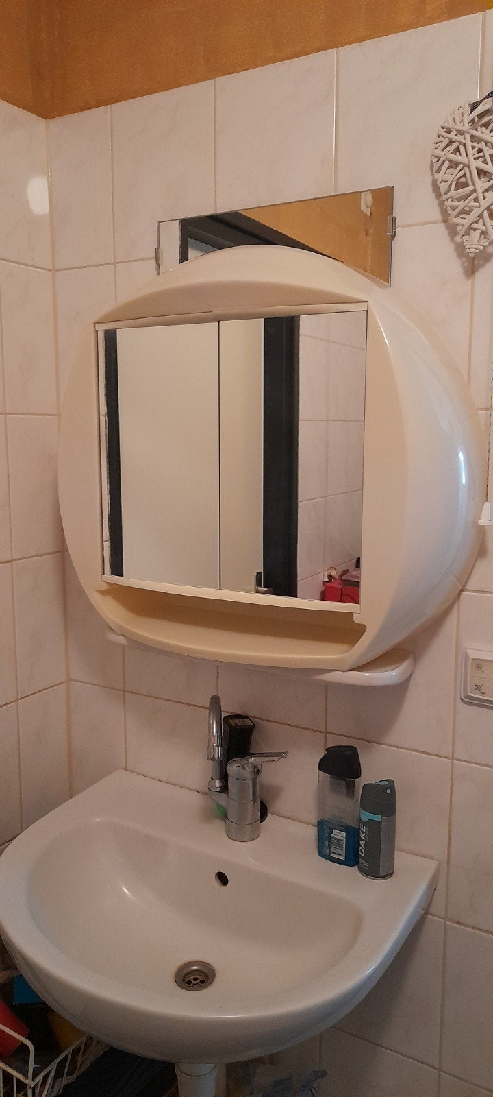 Vintage spiegelkast/ badkamer, Ophalen, Spiegelkast, 50 tot 100 cm, Minder dan 25 cm