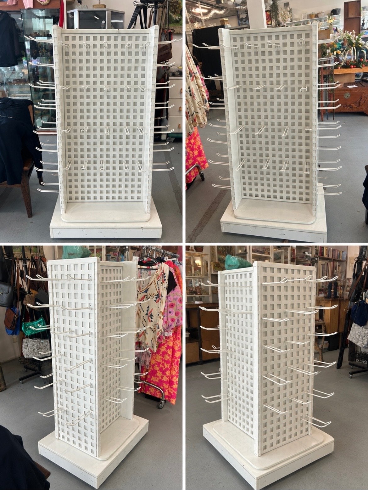 Witte draaibare displayrek met haken, Zakelijke goederen, Ophalen of Verzenden