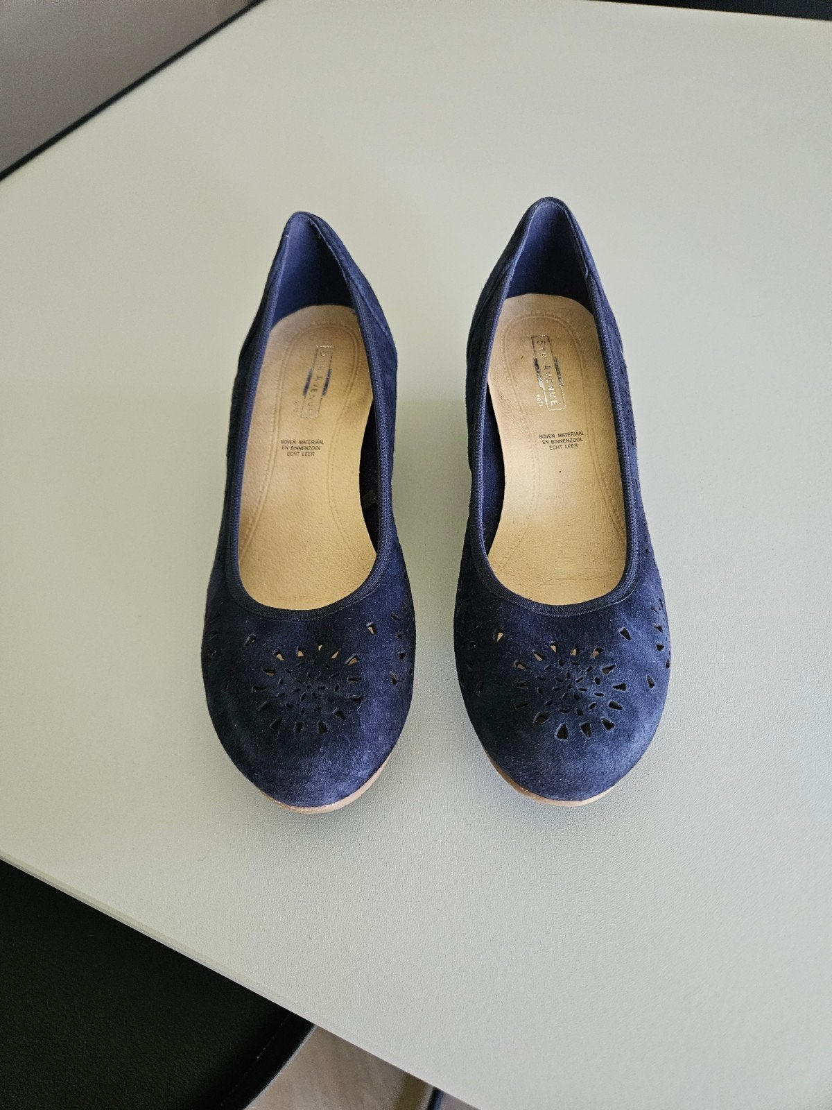Dames instappers. Pumps. maat 38. Blauw., Blauw, 5 TH Avenue, Instappers, Ophalen of Verzenden