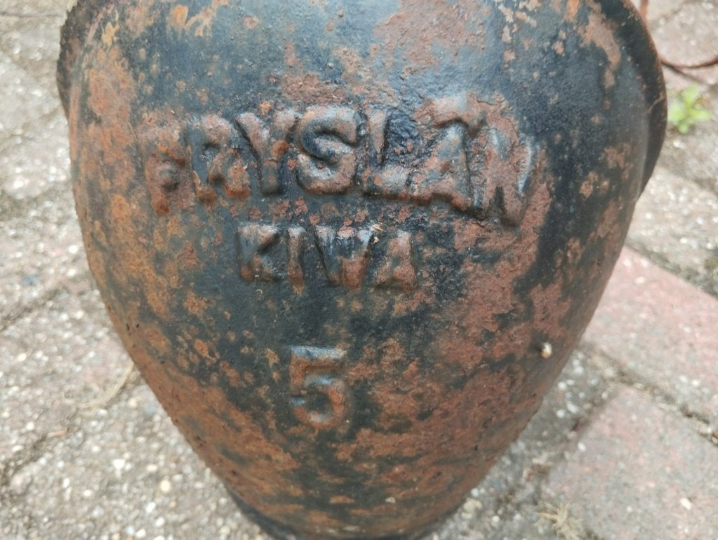 Antieke gietijzeren koeiendrinkbak ‘Fryslân’ met KIWA-keur, Gebruikt, Minder dan 30 cm, Minder dan 60 cm, Rond