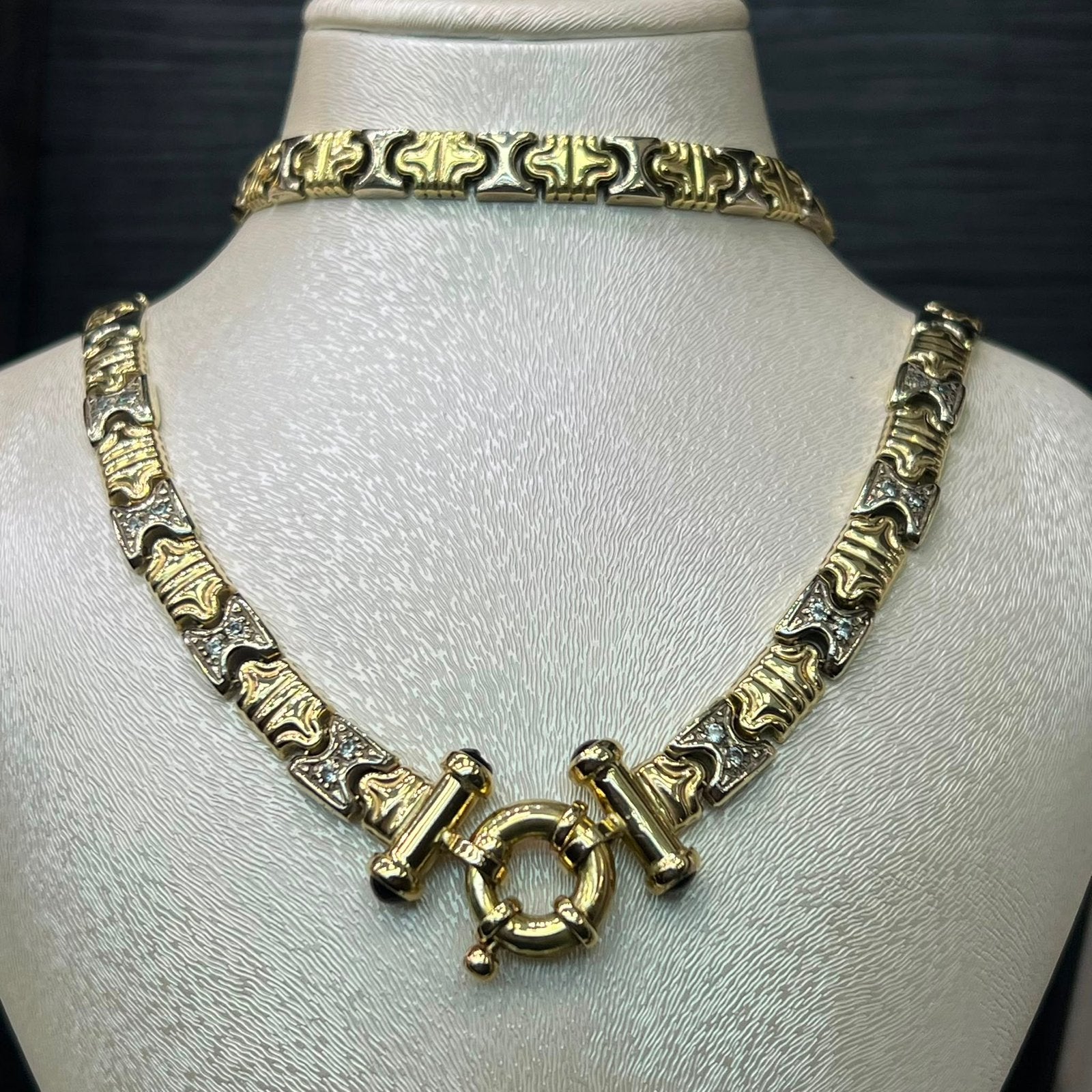 Prachtige 14k gouden bulgari set ketting armband en ring, Sieraden, Tassen en Uiterlijk, Ophalen of Verzenden, Goud, Goud
