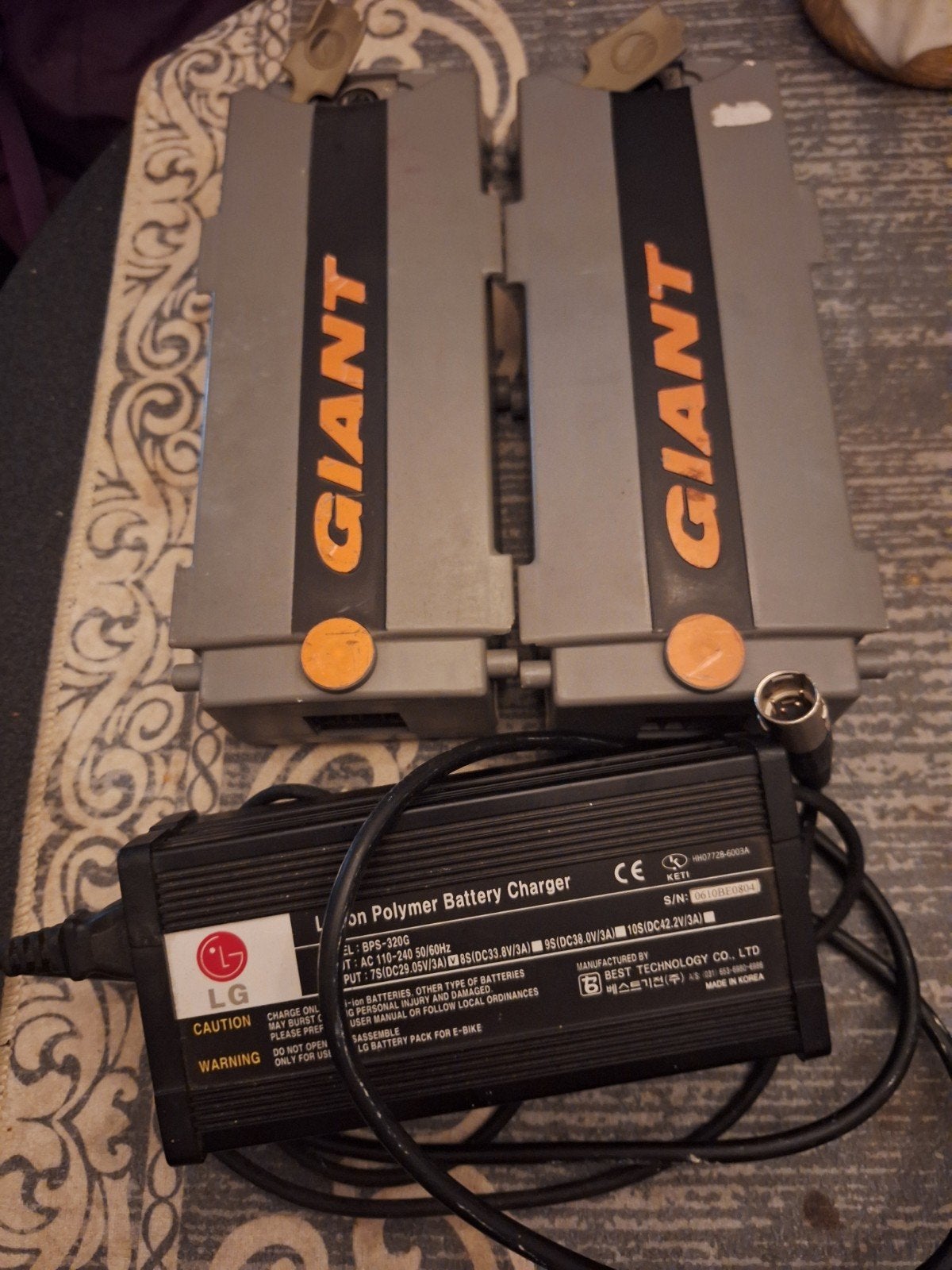 2 accus giant twist met oplader LG, Gebruikt
