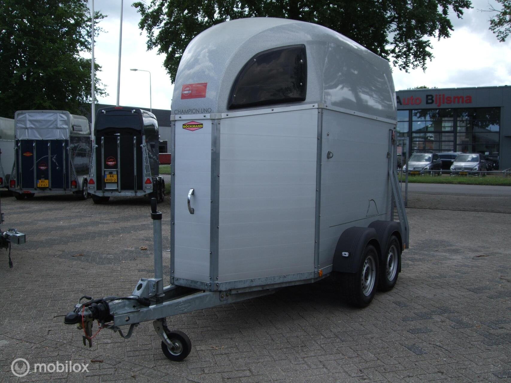 Mooie nette aluminium Bockmann UNO 1,5 paardstrailer., Auto diversen, Aanhangers en Bagagewagens, Gebruikt