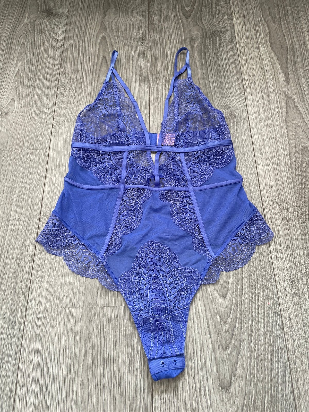 hunkemoller blauw paarse body suit lingerie mt S, Ophalen of Verzenden, Blauw, Body of Korset