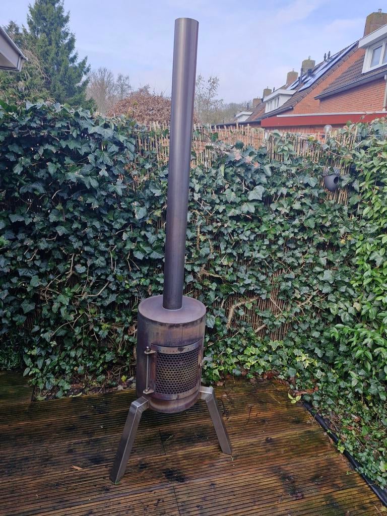 Terras kachel  / vuur haard, Tuin en Terras, Ophalen, Gebruikt
