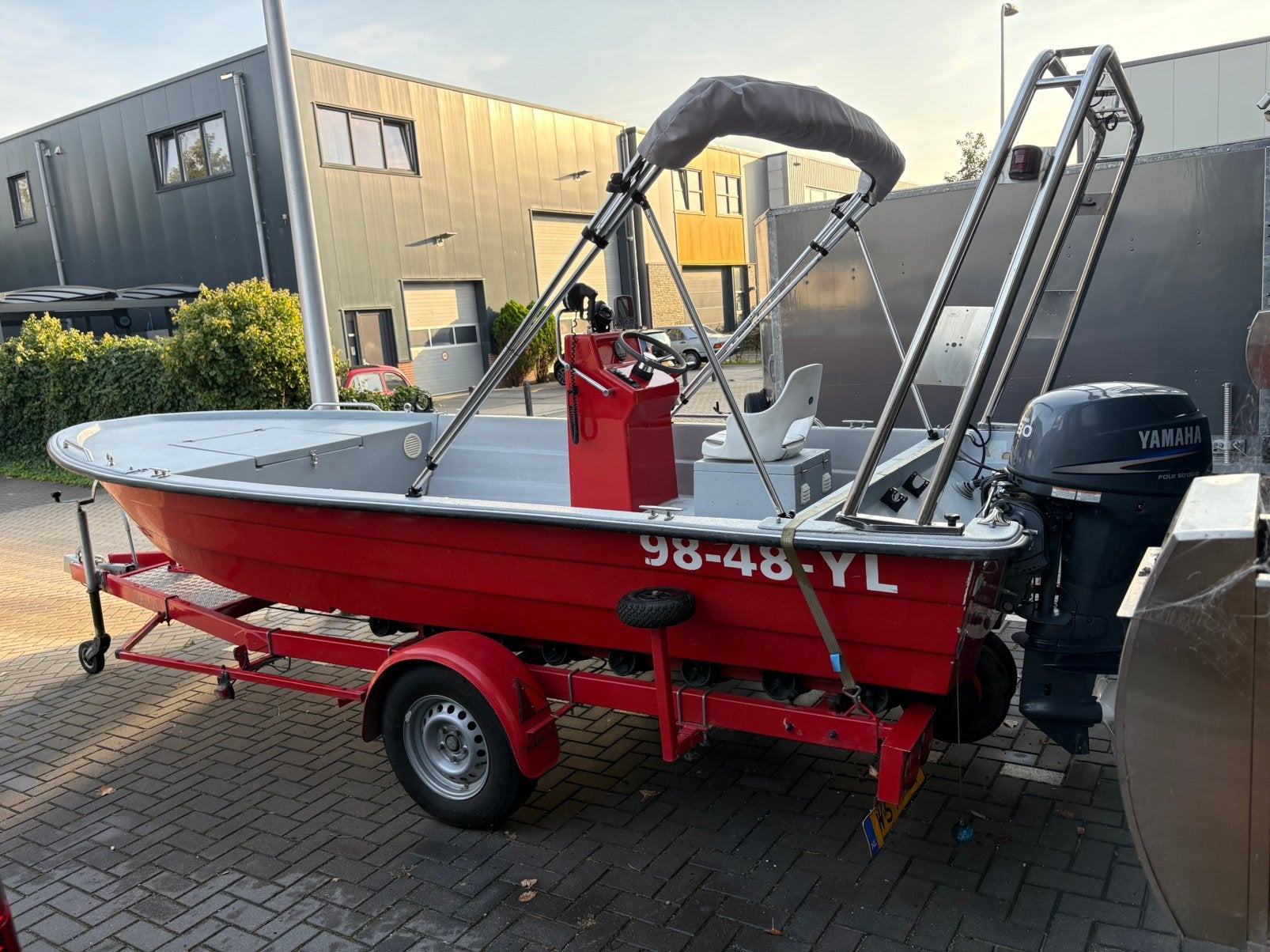 LehMann console boot met bijpassende trailer, Watersport en Boten, Ophalen, Overige merken, 5 m, Zo goed als nieuw