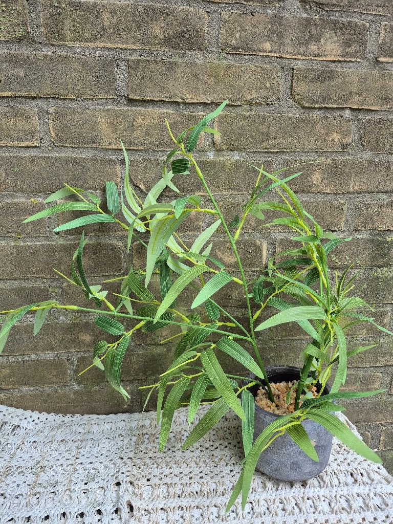 Kunstplant in pot, Groen, Kunststof, Ophalen of Verzenden, Zo goed als nieuw