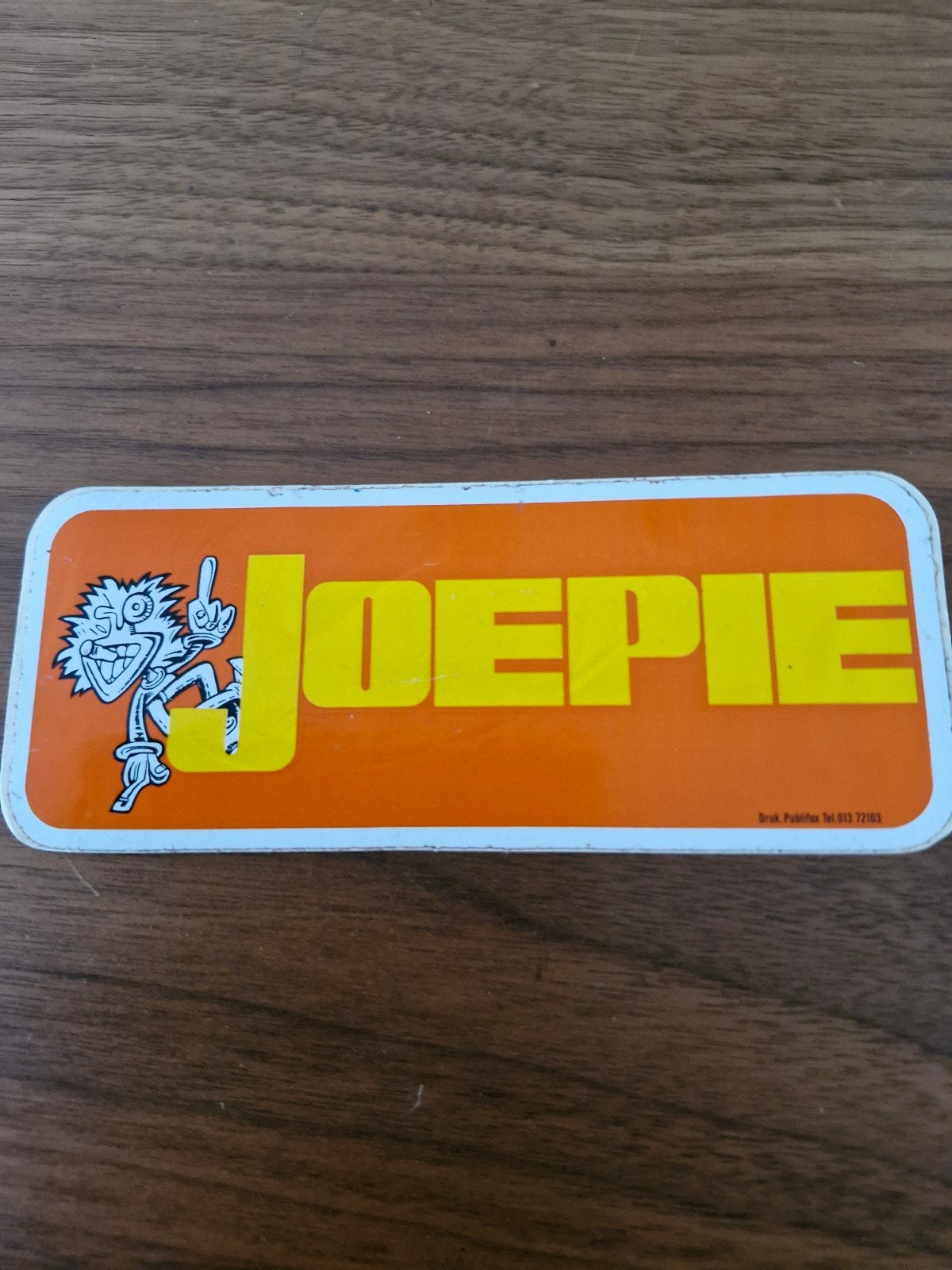 8741 Vintage Joepie Sticker - Zeldzaam verzamelobject, Ophalen of Verzenden, Gebruikt, Overige typen