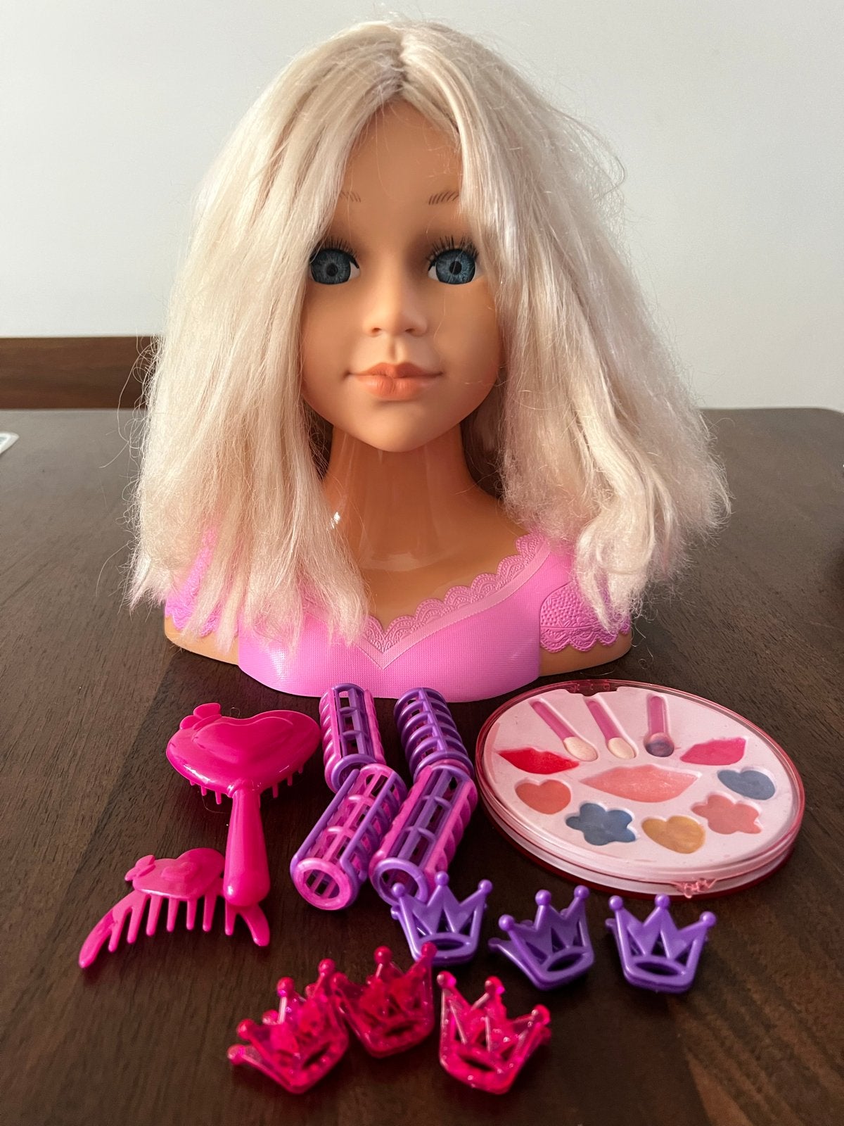 Make-up en kappershoofd met accessoires, Verzenden, Gebruikt, Overige typen