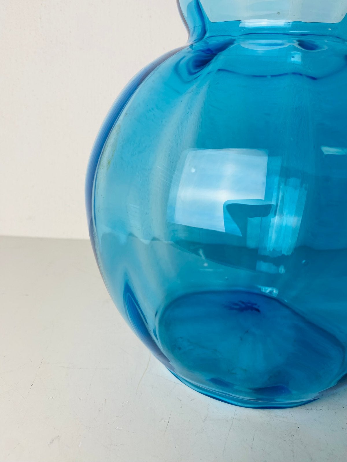Kristalunie Maastricht blauw glazen vaas , jaren 30, Antiek en Kunst, Ophalen of Verzenden