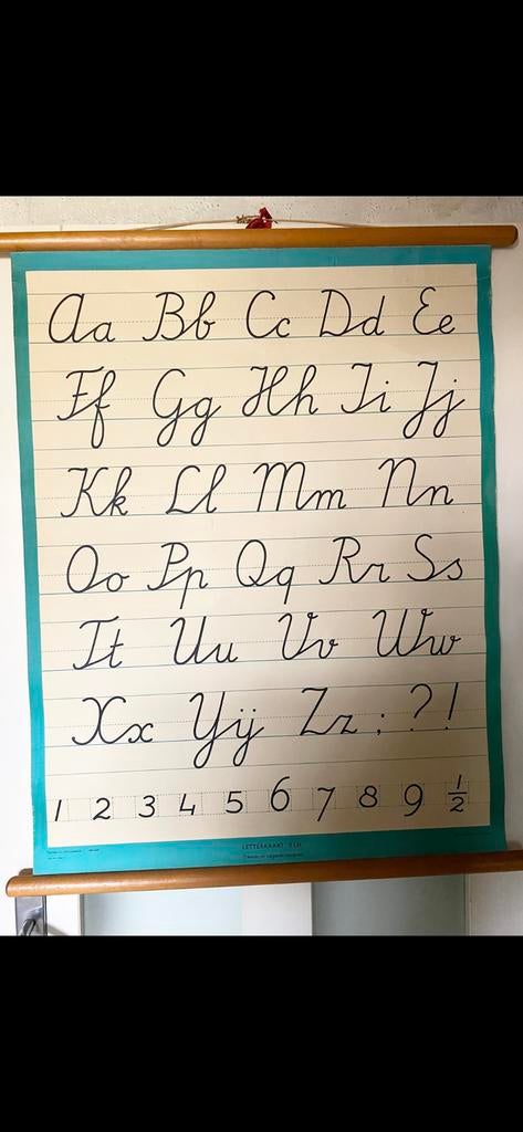 prachtige ORIGINELE OUDE SCHOOL-/LEER- PLAAT, Antiek en Kunst, Antiek | Schoolplaten, Ophalen of Verzenden, Overige thema's