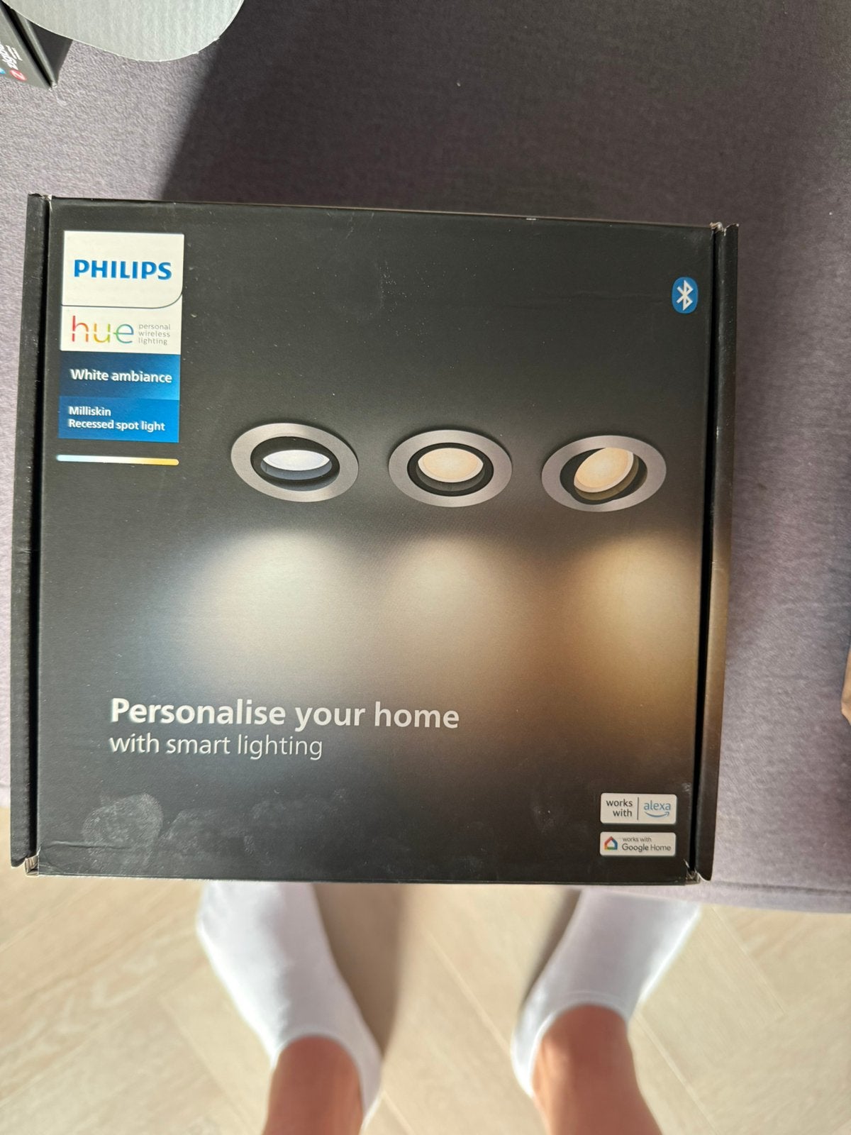 Philips Hue Milliskin smart inbouw lamp 2 stuks, Led-lamp, Philips Hue, Instelbaar wit, GU10
