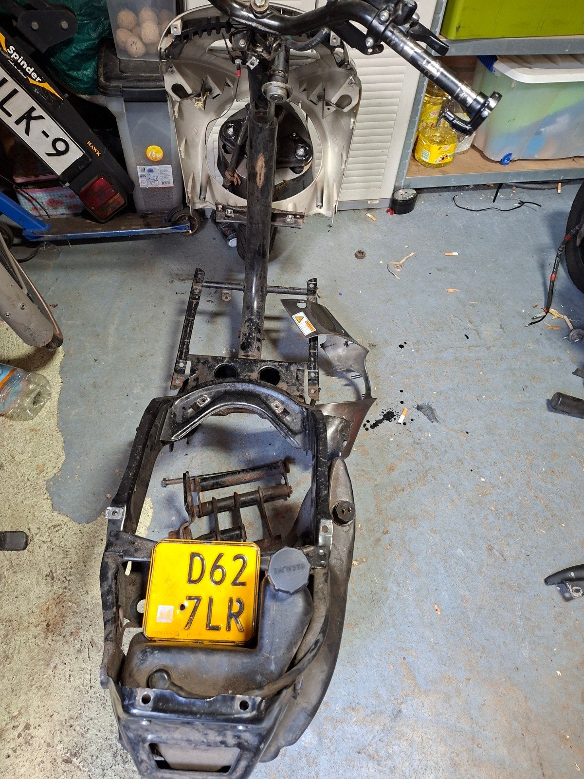 Piaggio Zip SP Frame met kenteken en kappen, Ophalen, Gebruikt, Frame, Piaggio