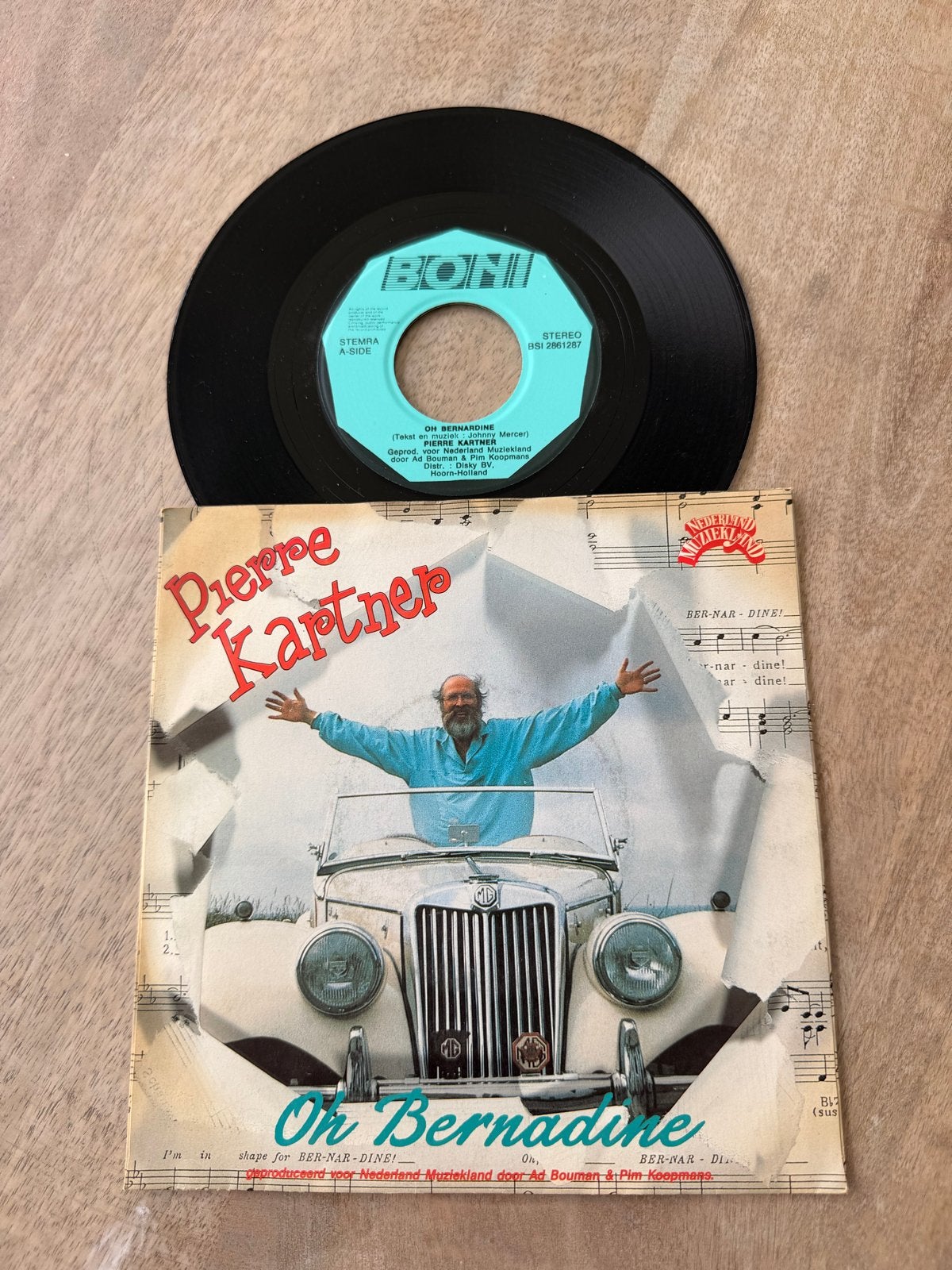 Pierre Kartner - Oh Bernadine / The Red Rose Café (single), Gebruikt, 7 inch, Ophalen of Verzenden, EP