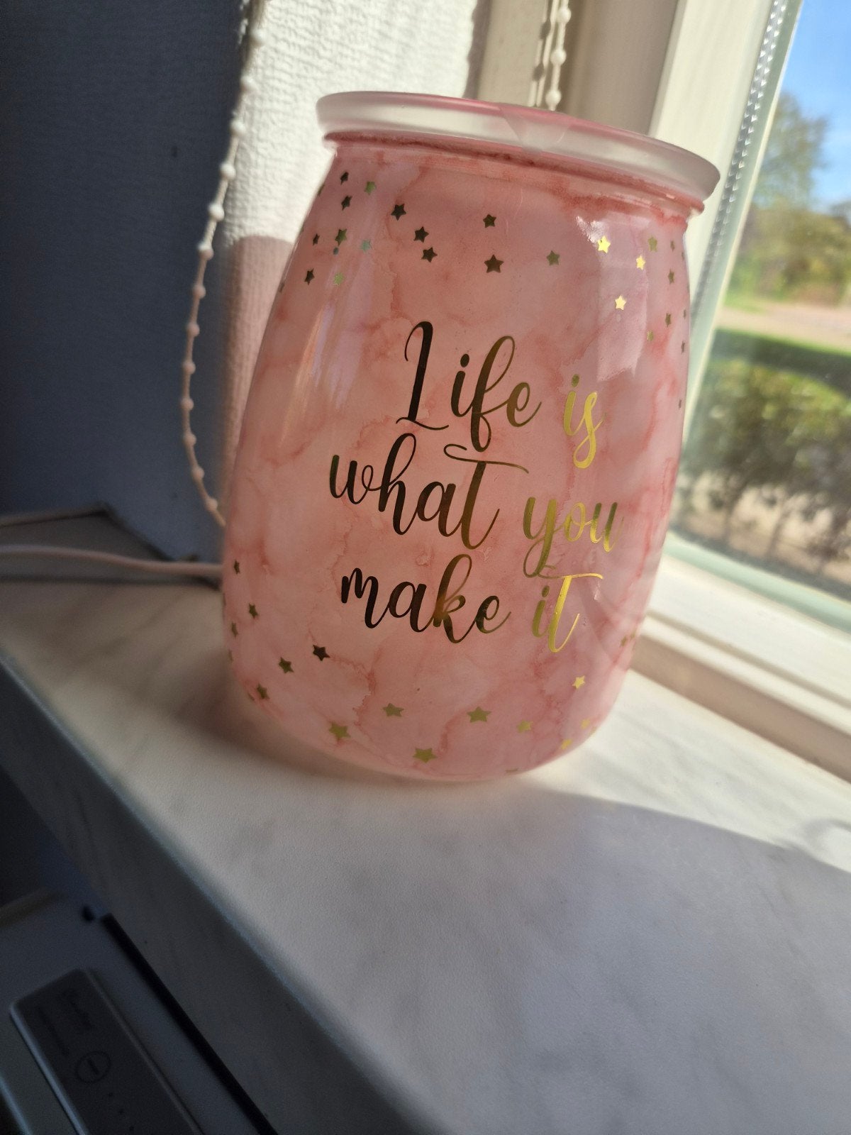 Mooie Scentsy Warmer voor een heerlijke geur in huis, Roze, Ophalen of Verzenden, Zo goed als nieuw, Modern