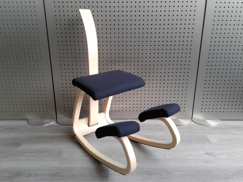Variér (Stokke) Variable Balans met Rug (Zwart), Als Nieuw!