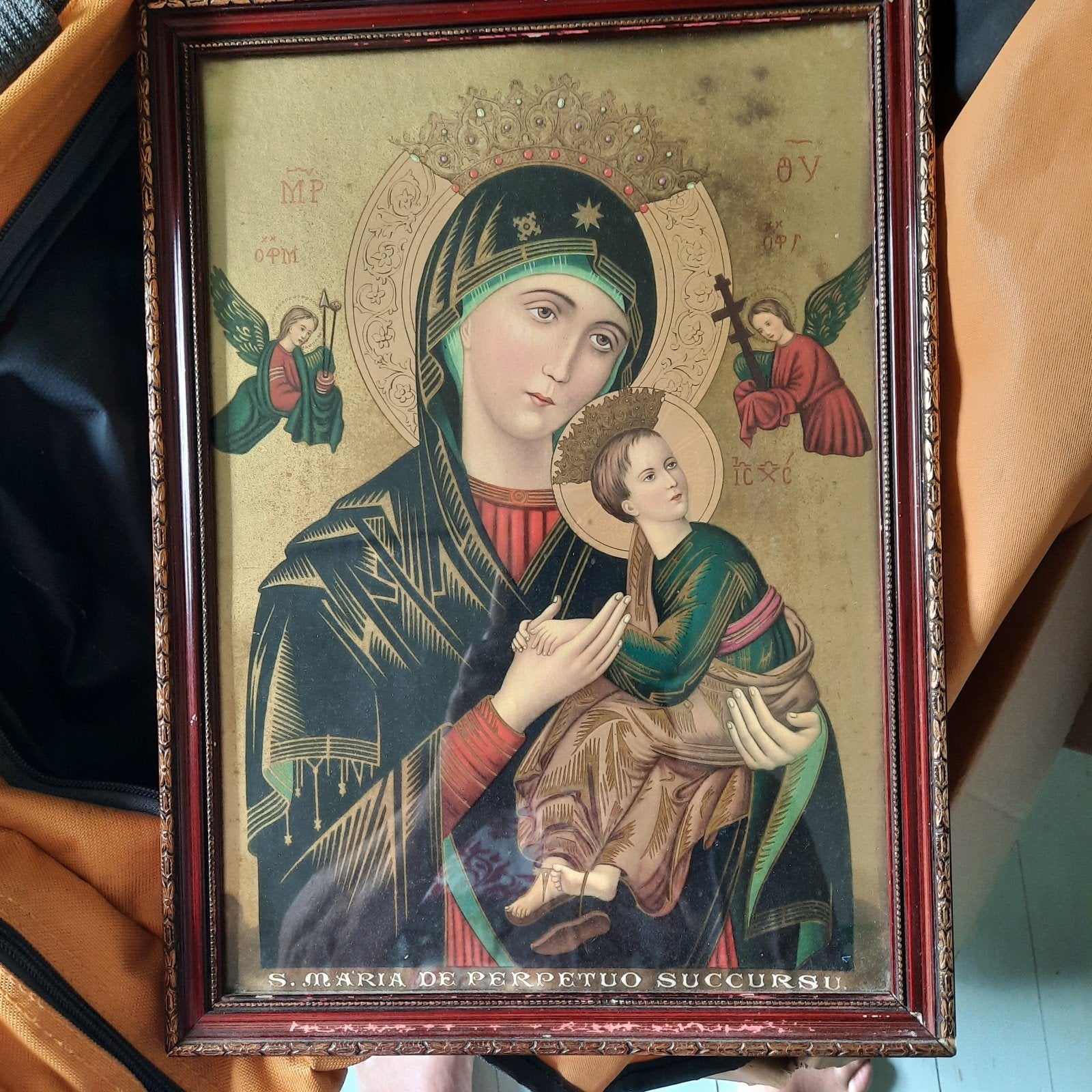 oude  icoon: Maria met Kind, Ophalen