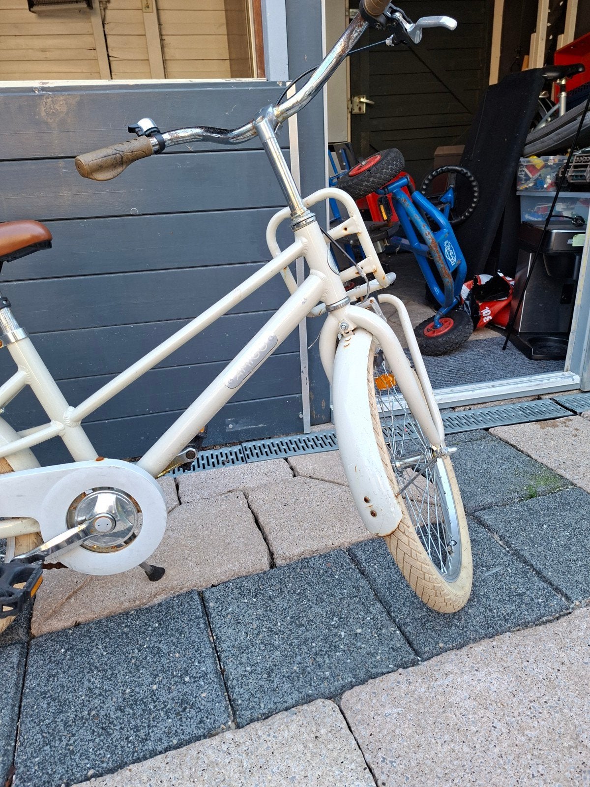 Meisjesfiets Wit, Fietsen en Brommers, Fietsen | Meisjes, Ophalen, Gebruikt, Handrem, 20 inch