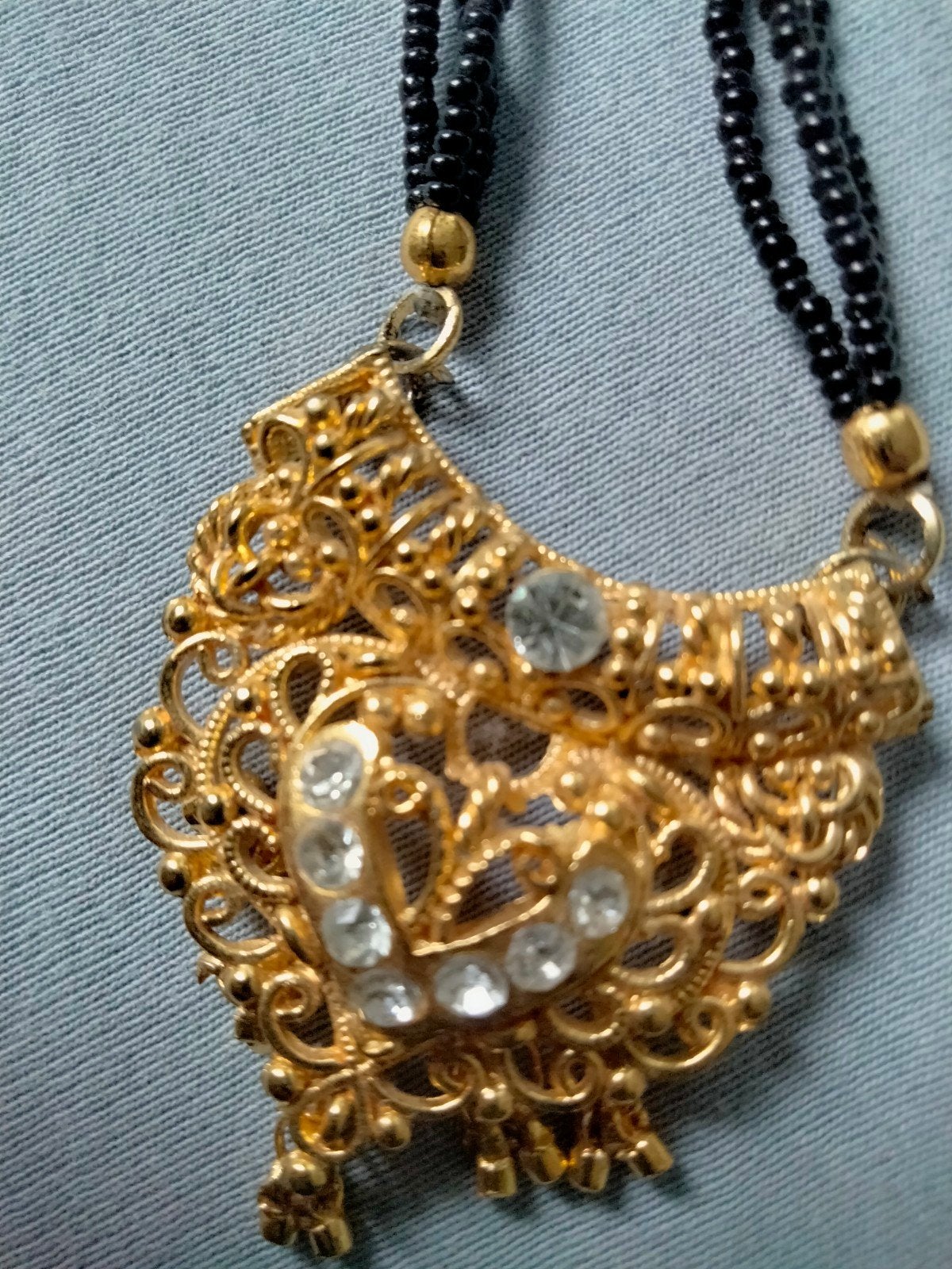 Indiase mangalsutra ketting, Ophalen of Verzenden, Goud, Overige materialen