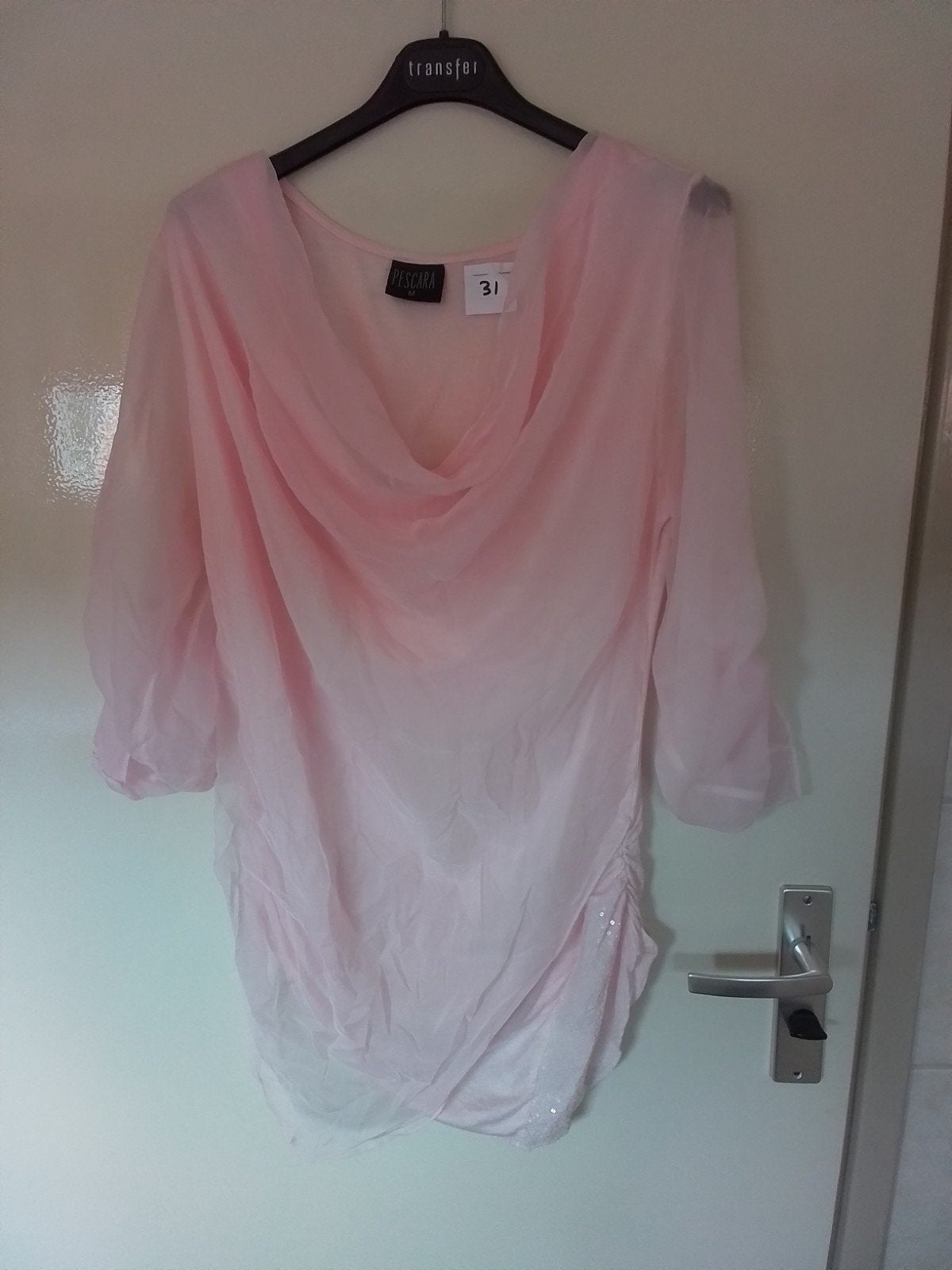 31 licht roze shirtje van Pescara maat M, Maat 38/40 (M), Ophalen of Verzenden, Zo goed als nieuw, Korte mouw