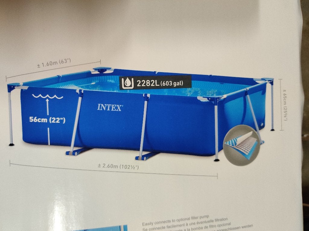 Intex Rectangular Frame Zwembad - Slechts 1 Zomer Gebruikt, Ophalen, Zo goed als nieuw, Opzetzwembad, 200 tot 400 cm