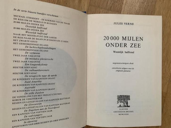 Jules Verne Wonderreizen Blauwe reeks boeken, Ophalen, Gelezen