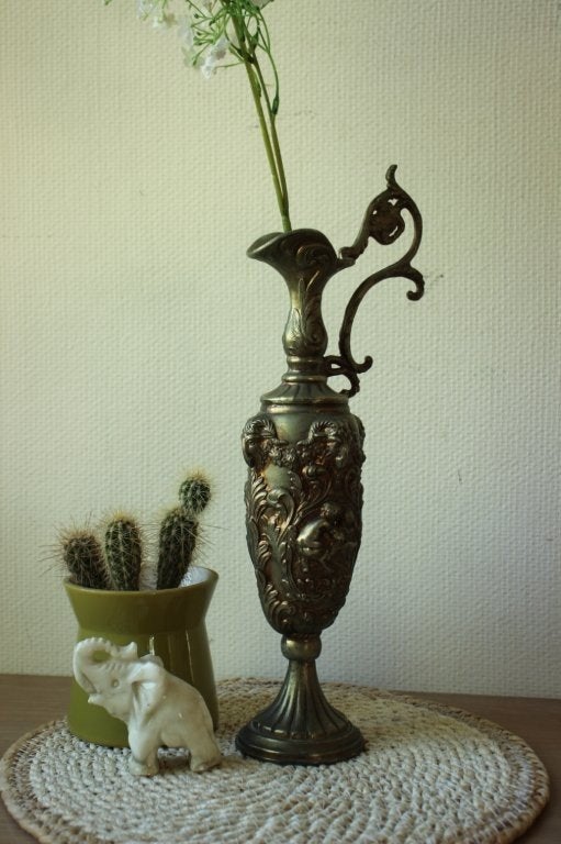 Vintage koperen karaf / vaas, Antiek en Kunst, Ophalen of Verzenden