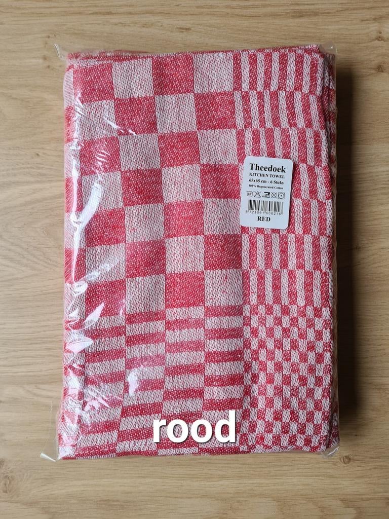 Theedoeken - 6 per pak/kleur, Ophalen, Nieuw, Overige kleuren, Theedoek of Handdoek