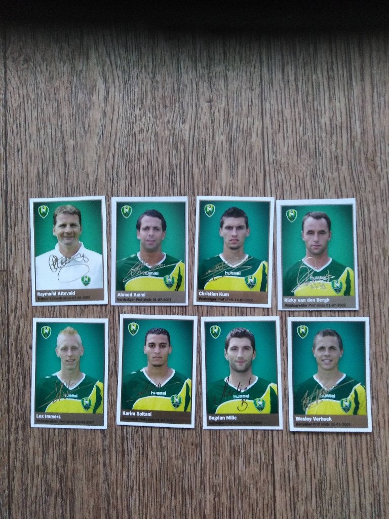 8 plaatjes  - ADO den Haag, Ophalen of Verzenden, Zo goed als nieuw, Overige binnenlandse clubs, Poster, Plaatje of Sticker