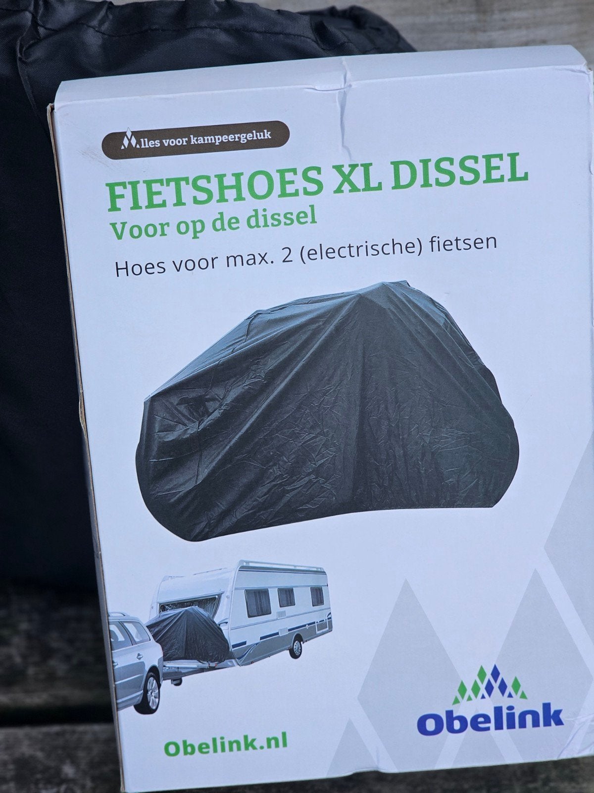 Obelink Fietshoes XL Dissel voor 2 (elektrische) fietsen, Caravans en Kamperen, Ophalen of Verzenden