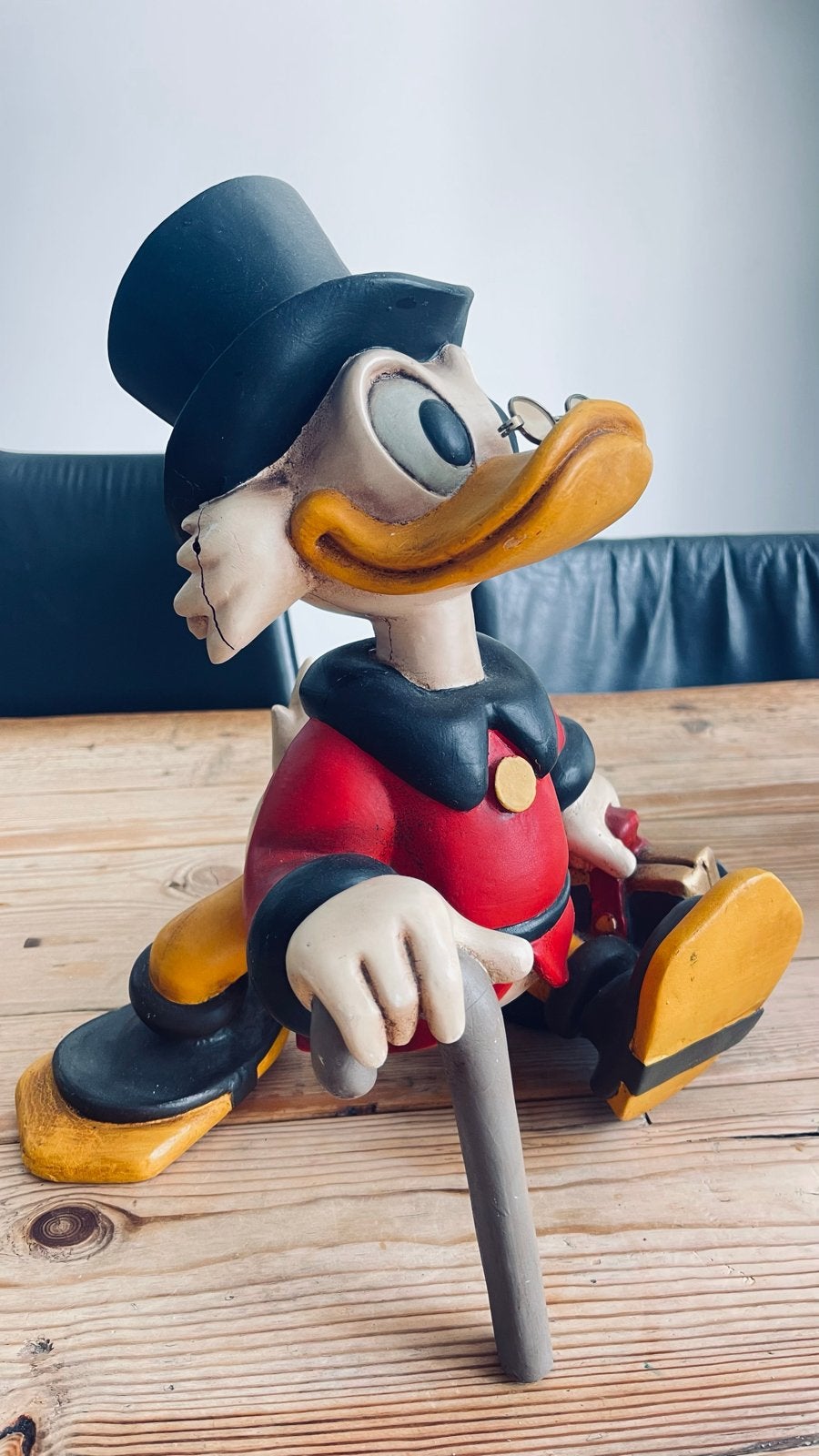 Grote 35cm Oom Dagobert Duck beeld Disney Scrooge, Verzamelen, Ophalen, Gebruikt