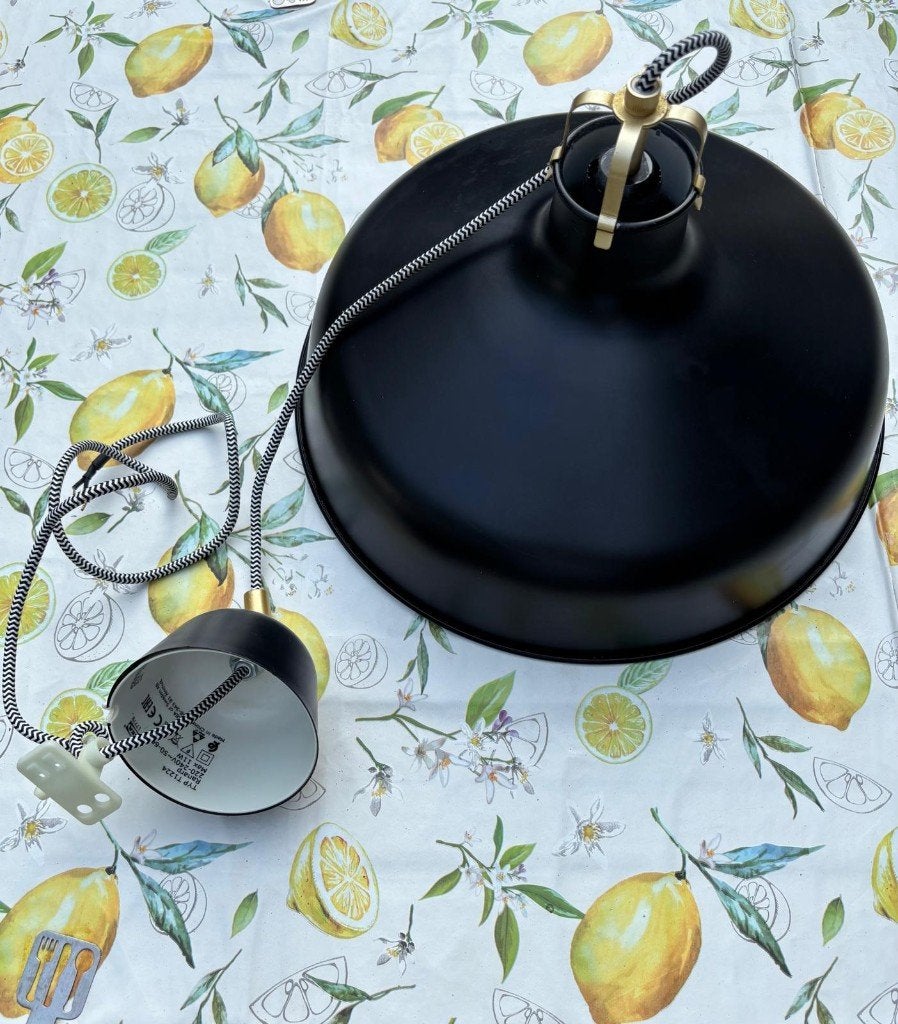 Ikea hanglamp zwart, Ophalen, Gebruikt, Industrieel, Klassiek, E27 (groot)