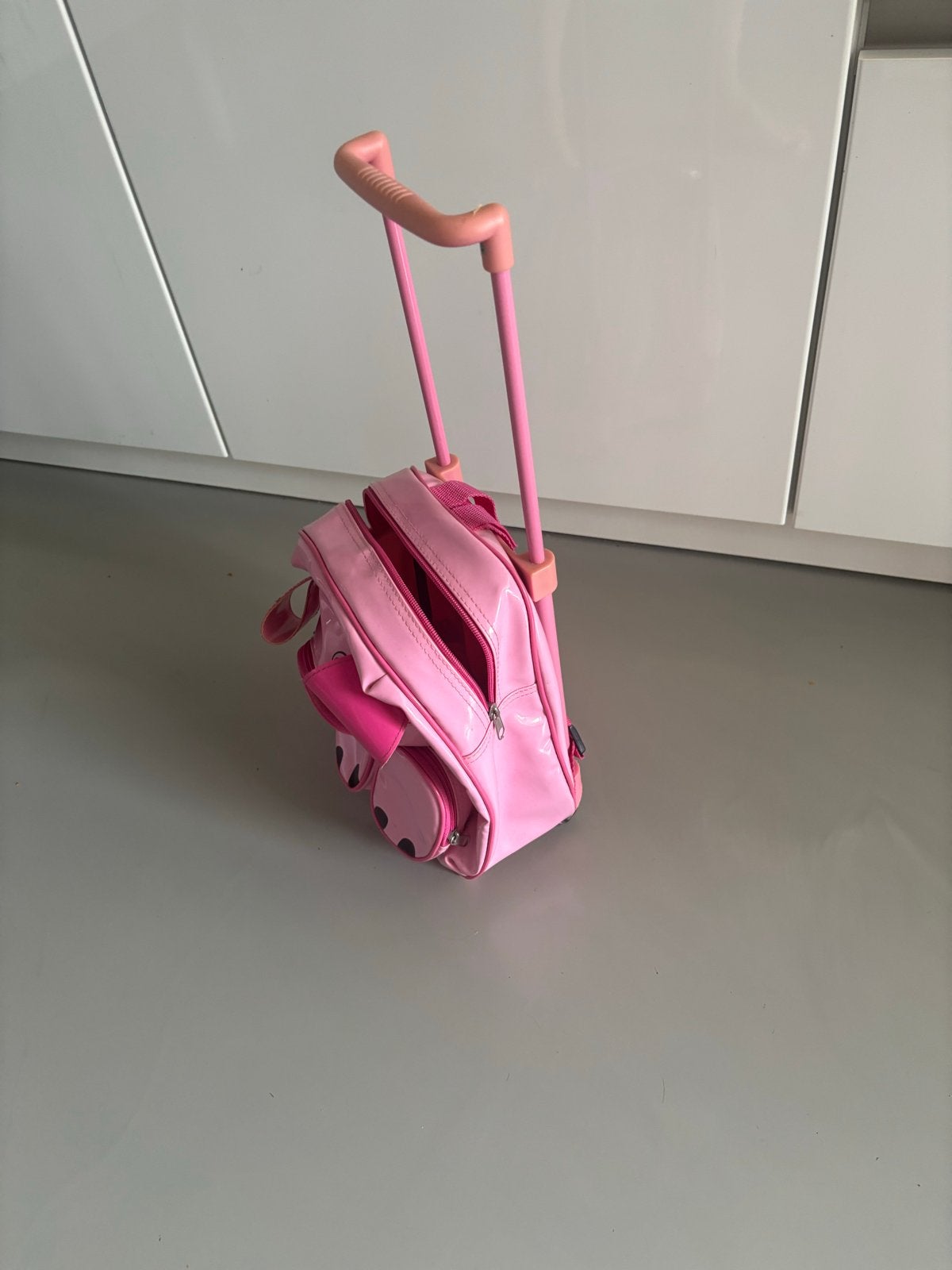Roze kinder trolley koffer varkentje met wieltjes, 40 tot 60 cm, 20 tot 30 cm, Ophalen of Verzenden, Zo goed als nieuw