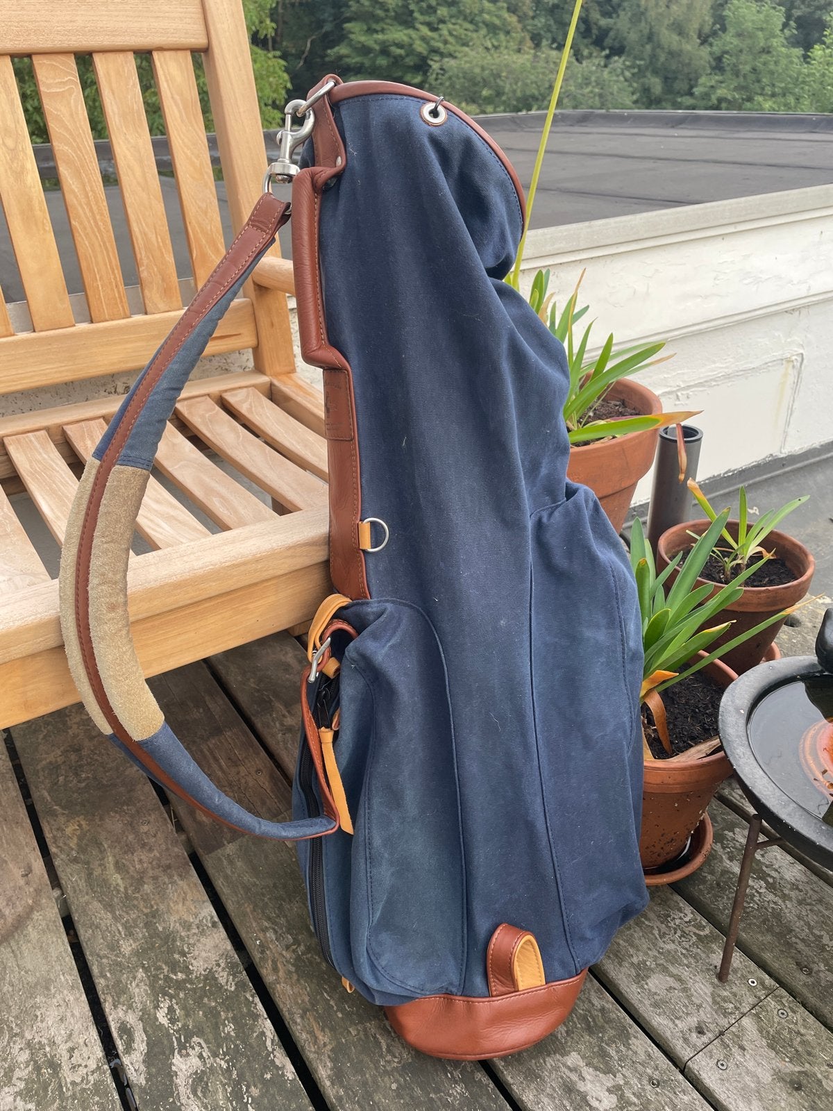 MacKenzie Golf Tas - Navy Canvas & Leer, Ophalen of Verzenden, Zo goed als nieuw, Tas, Overige merken