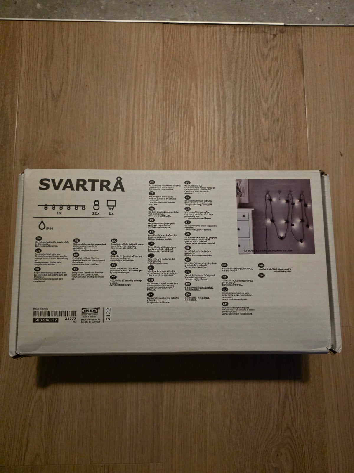 IKEA SVARTRÅ Lichtsnoer - Binnen/Buiten, Ophalen of Verzenden, Nieuw, Modern, Sfeervol