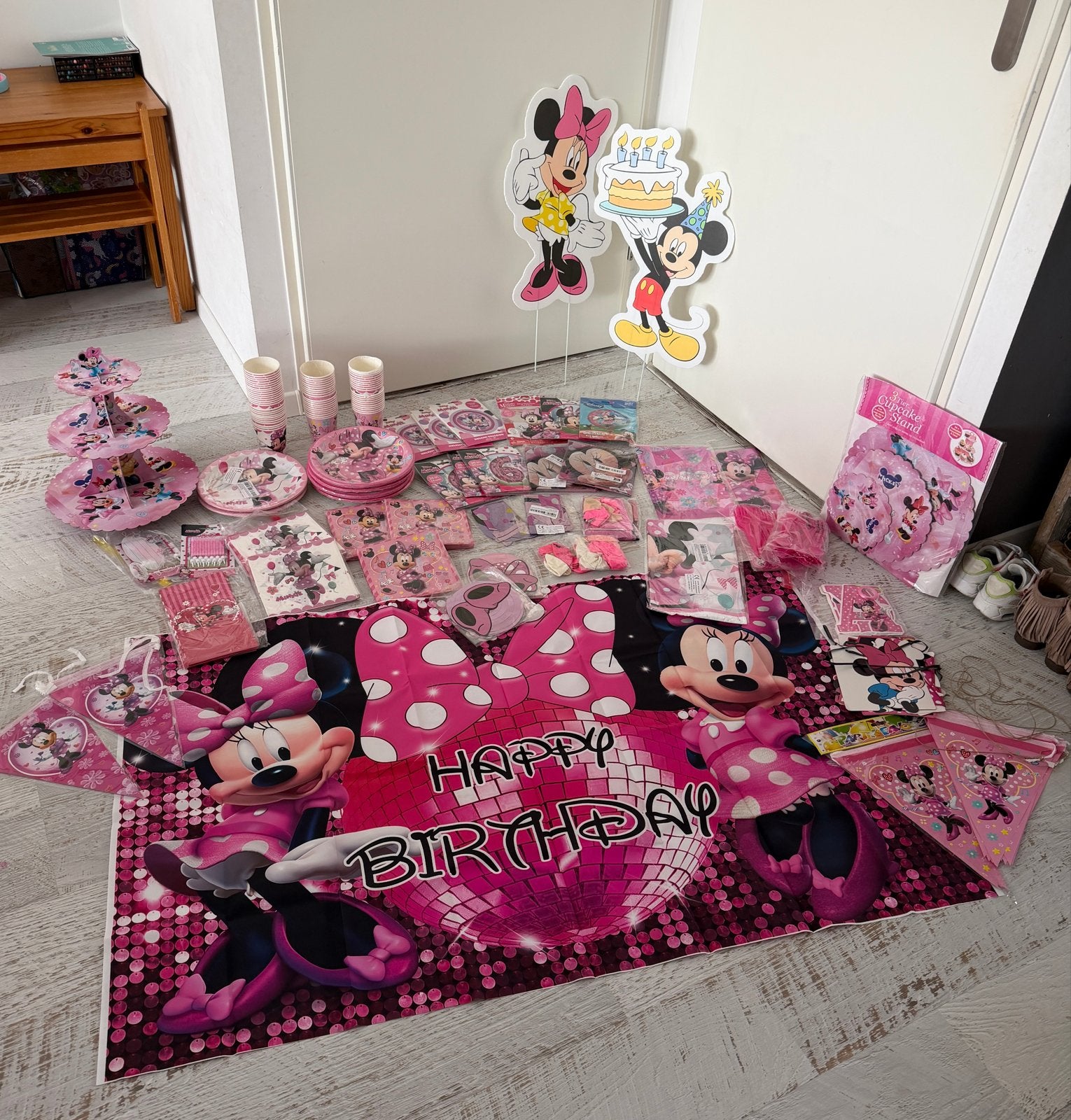 Minnie Mouse Feestpakket - Compleet voor Verjaardag!, Ophalen of Verzenden, Nieuw, Feestartikel, Verjaardag