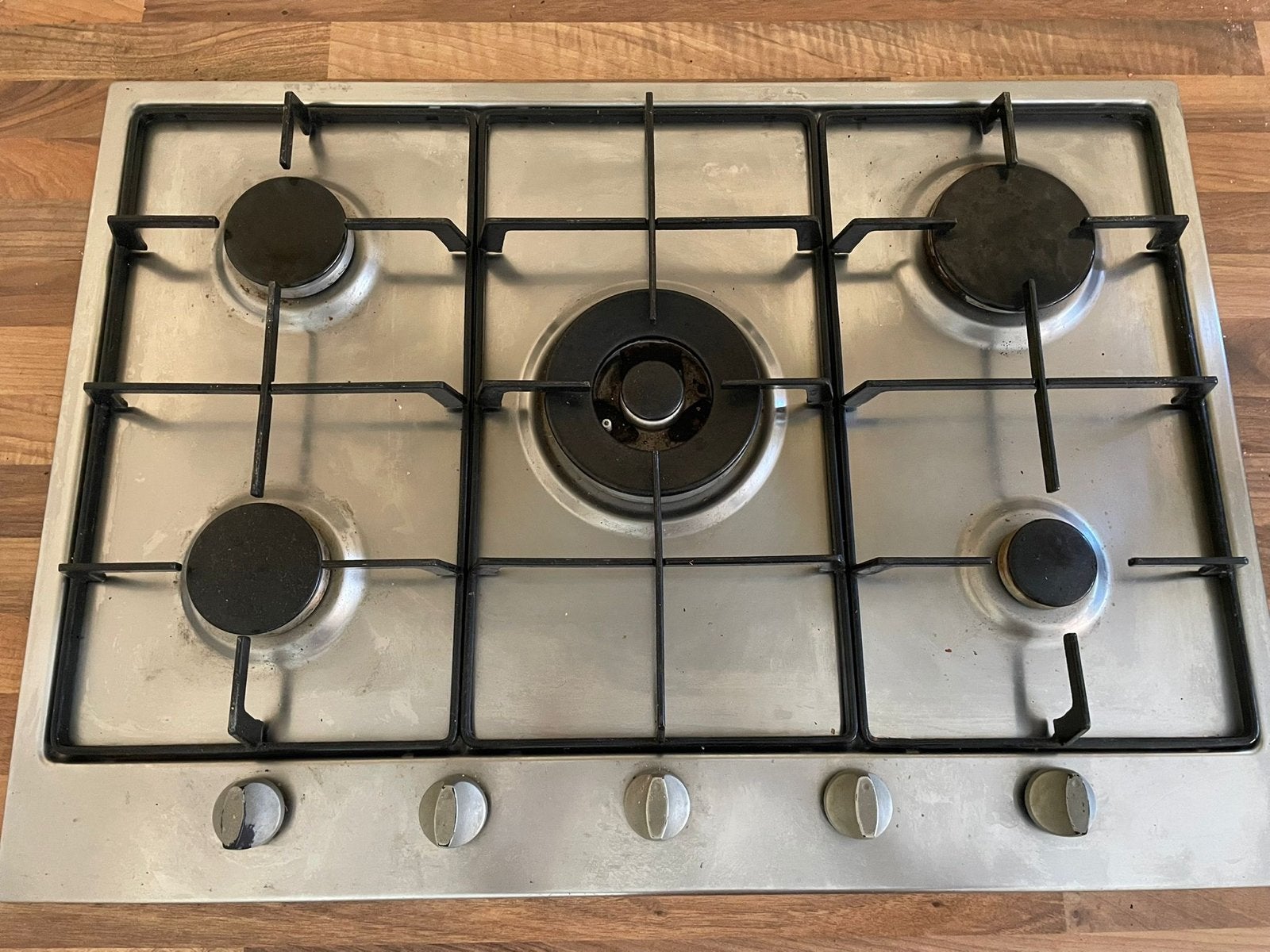 Etna RVS Gasfornuis 5 Pitten, Ophalen, Gebruikt, Inbouw, Gas