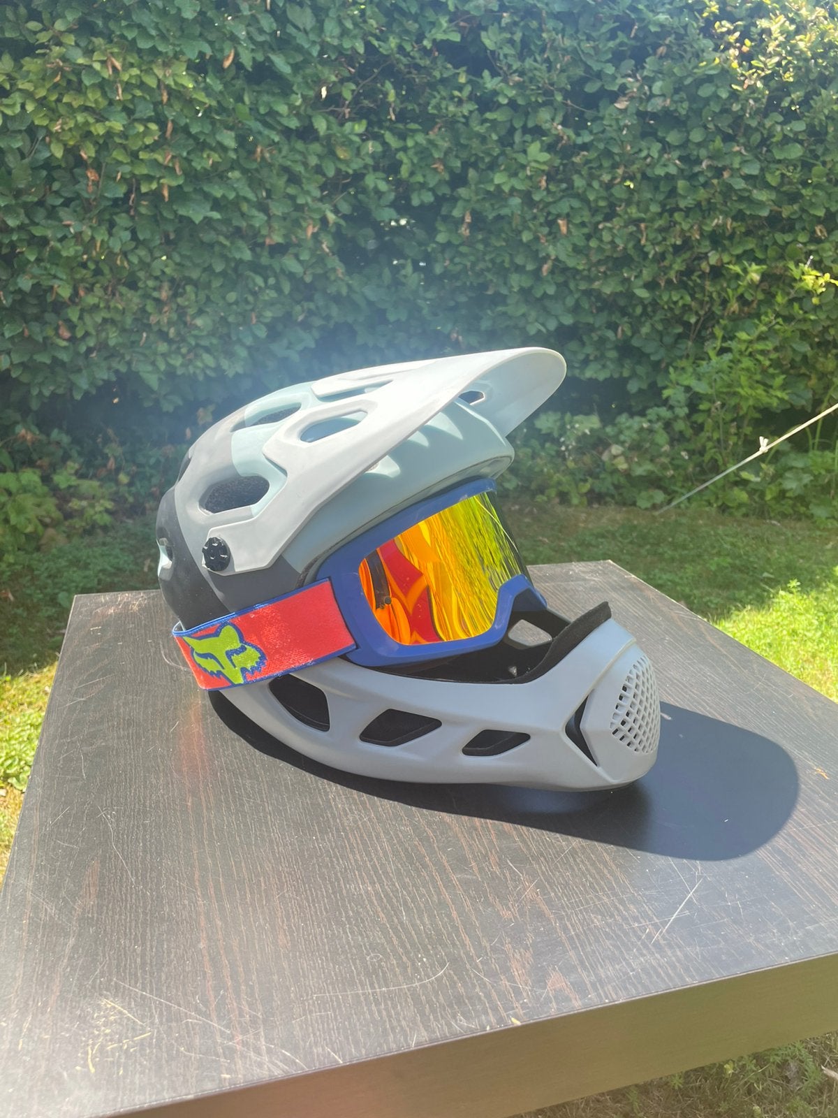 Garbull Fullface MTB Helm M/L + Fox Goggles, Ophalen of Verzenden, Zo goed als nieuw, Heer of Dame