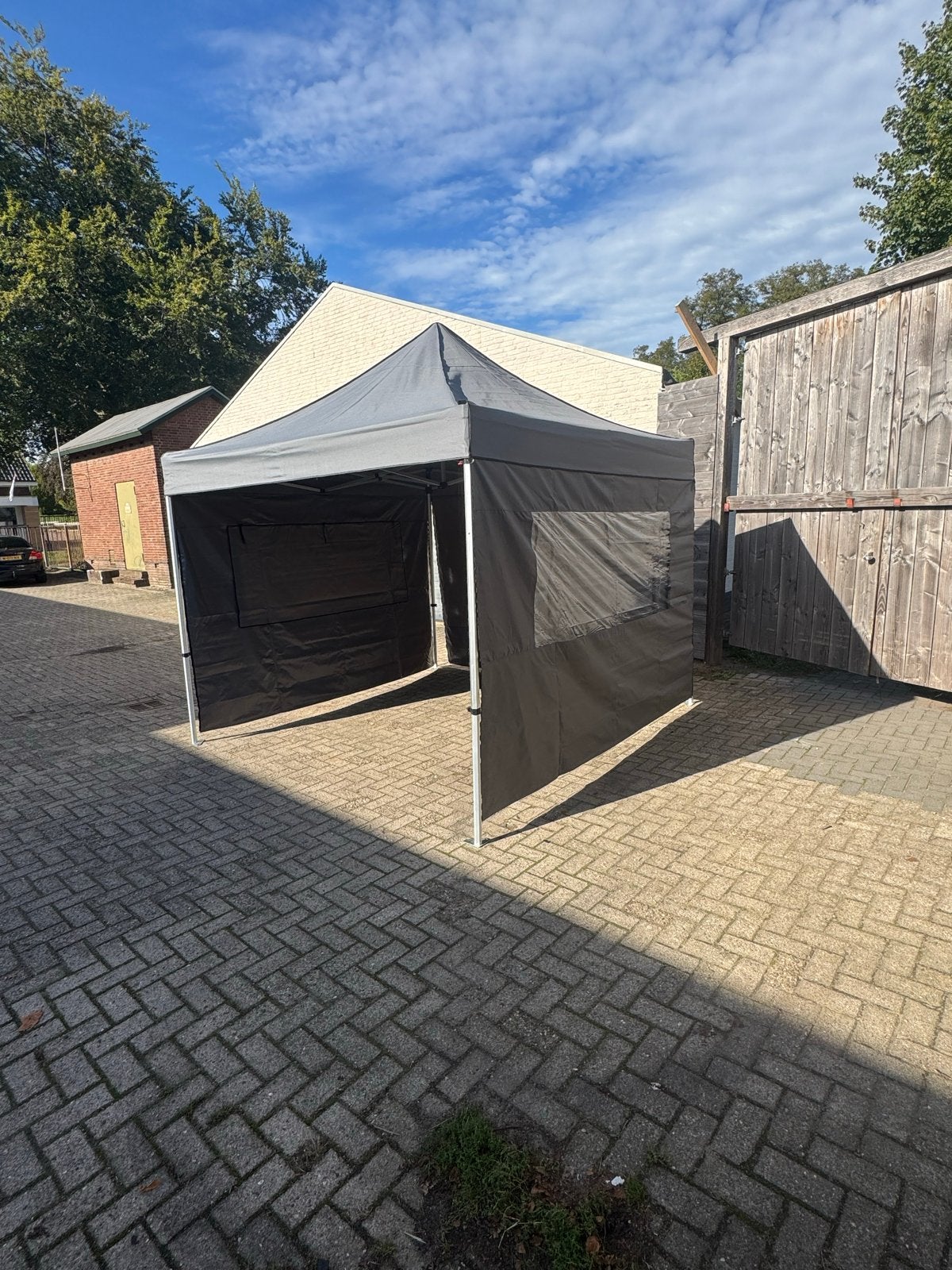 Foto 13 van Partytent 3x3m Grijs – 40mm Hex Frame + Zijwanden