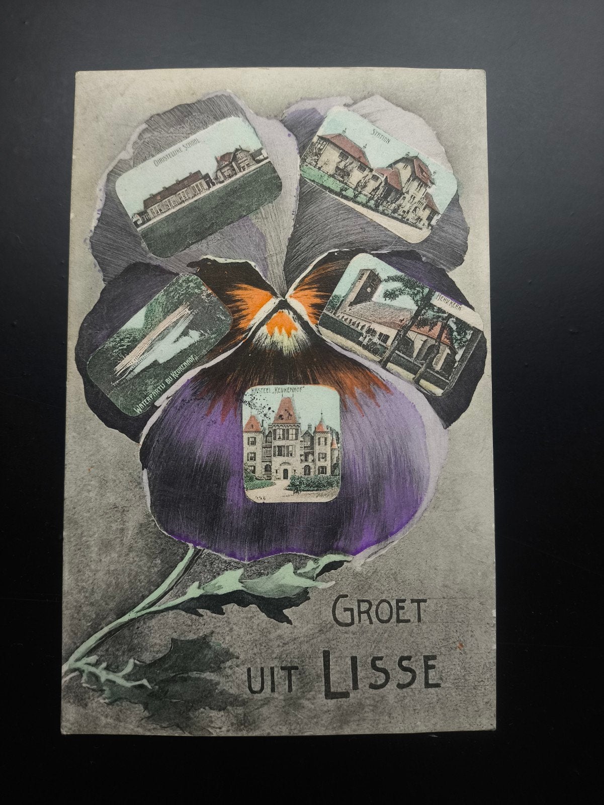 Ansichtkaart/Briefkaart Groet uit Lisse - 1908, Ophalen of Verzenden, Voor 1920, Gelopen, Zuid-Holland