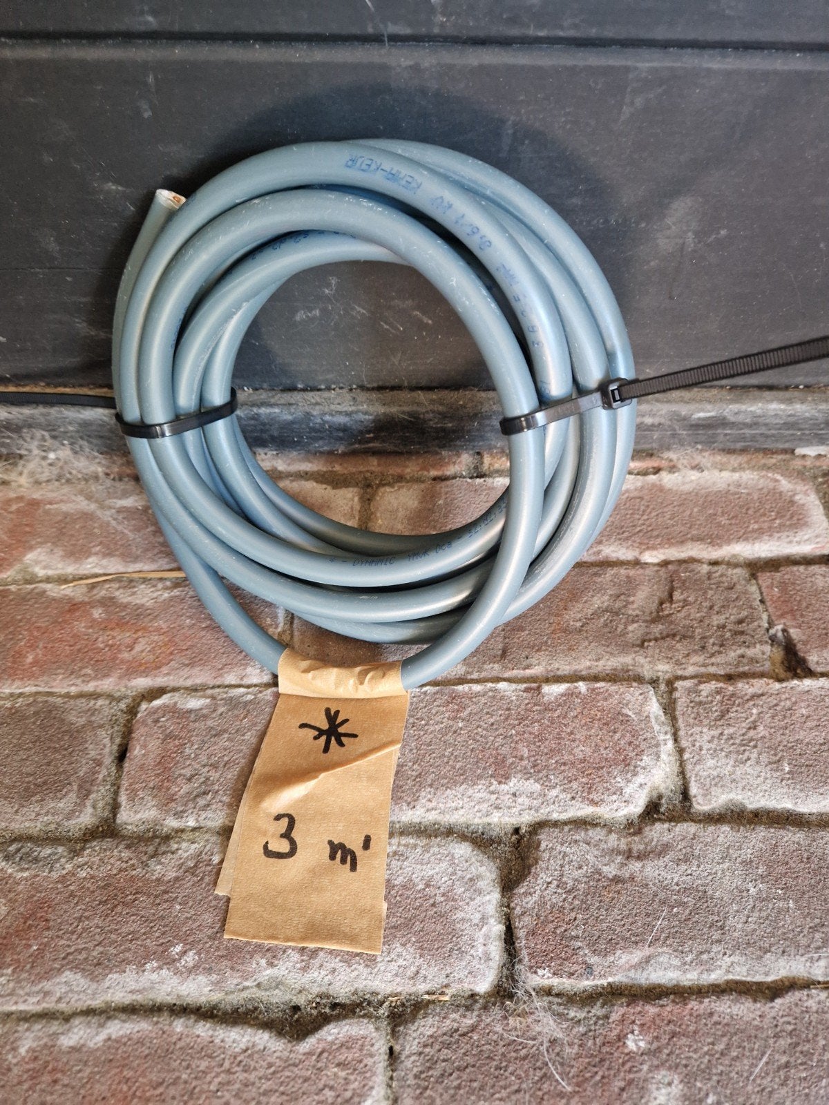 YMVK kabel 3 x 2.5 lengte 3 meter, Ophalen of Verzenden, Laadkabel