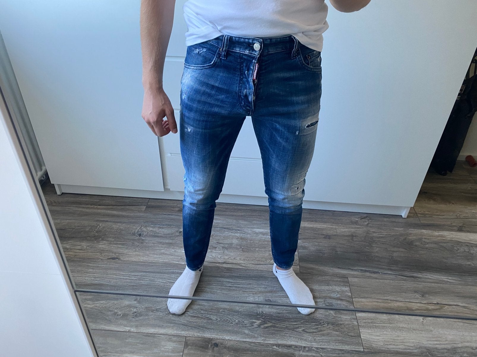 Dsquared2 Skinny Dan Jean Blue Size 46, Kleding | Heren, Spijkerbroeken en Jeans, ., W32 (confectie 46) of kleiner, Zo goed als nieuw