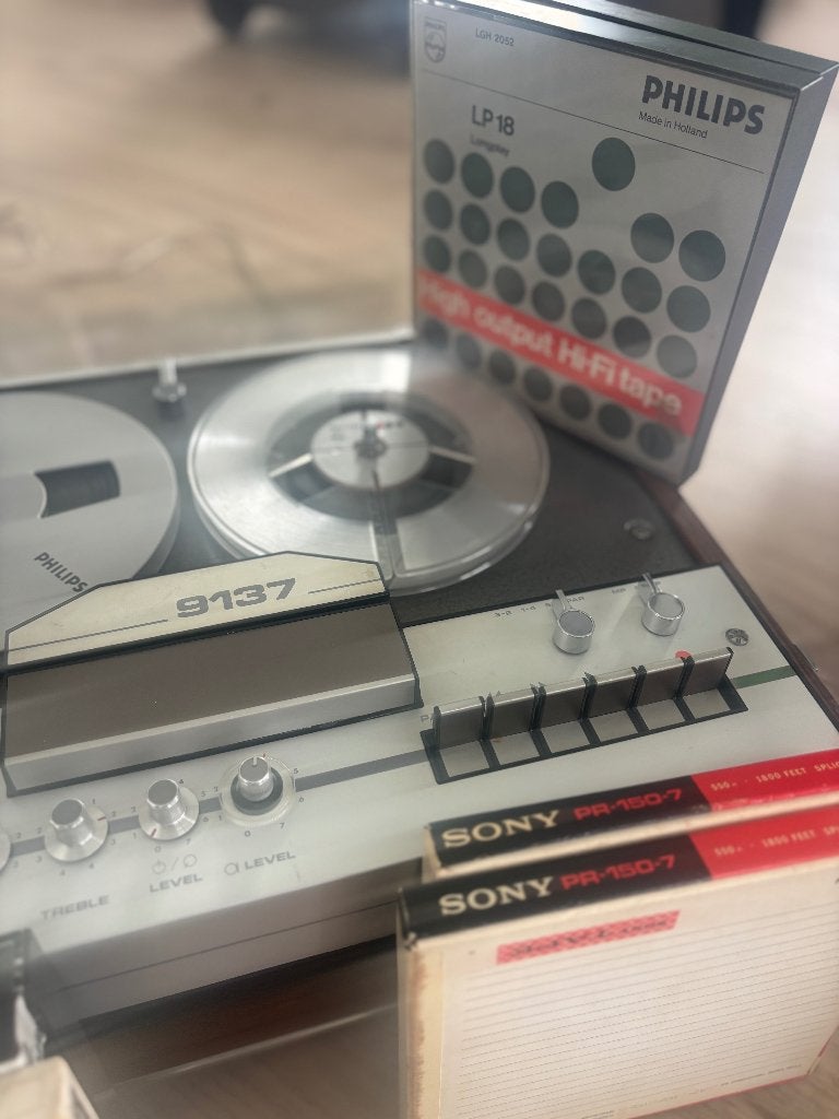 Vintage Aristona 9137 Stereo Spoelenrecorder incl. 9 banden, Ophalen, Bandrecorder