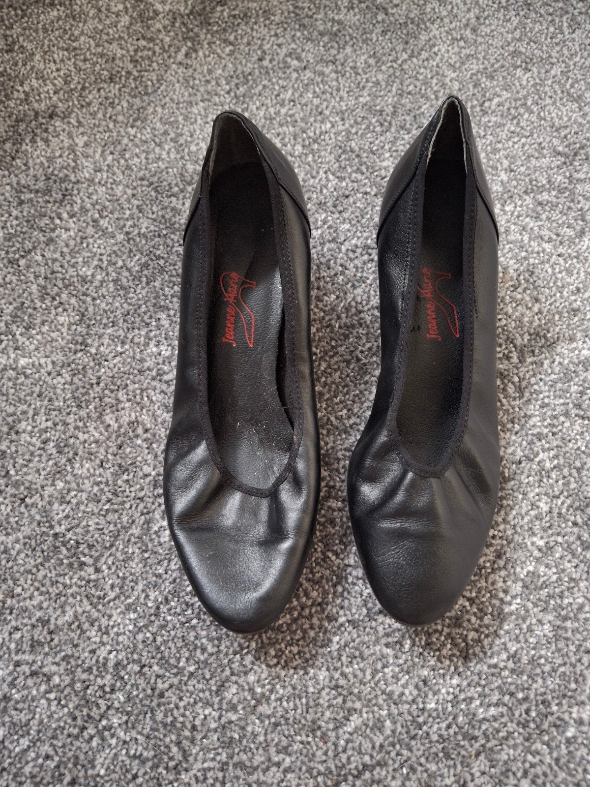 Zwarte dansschoenen Jeanne Marie maat 4.5, Jeanne Marie, Zwart, Gedragen, Ballerina's