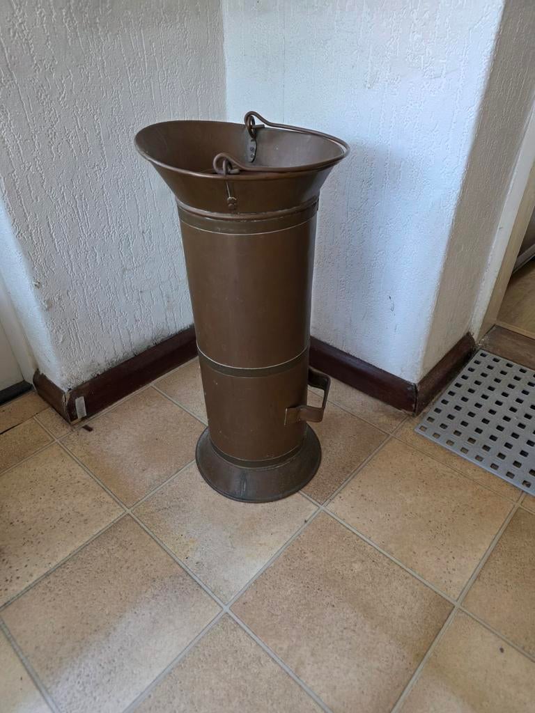 Antieke Koperen Paraplubak / Kookkit - 50cm Hoog, Ophalen of Verzenden