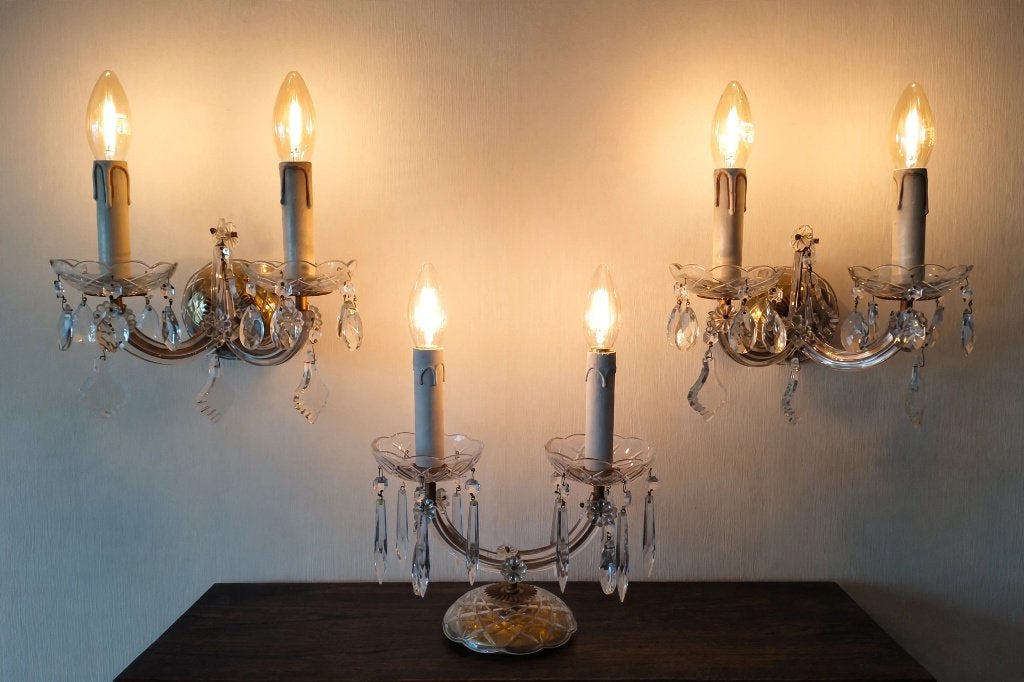 2x wandlamp + tafellamp barok Maria Theresa, Ophalen