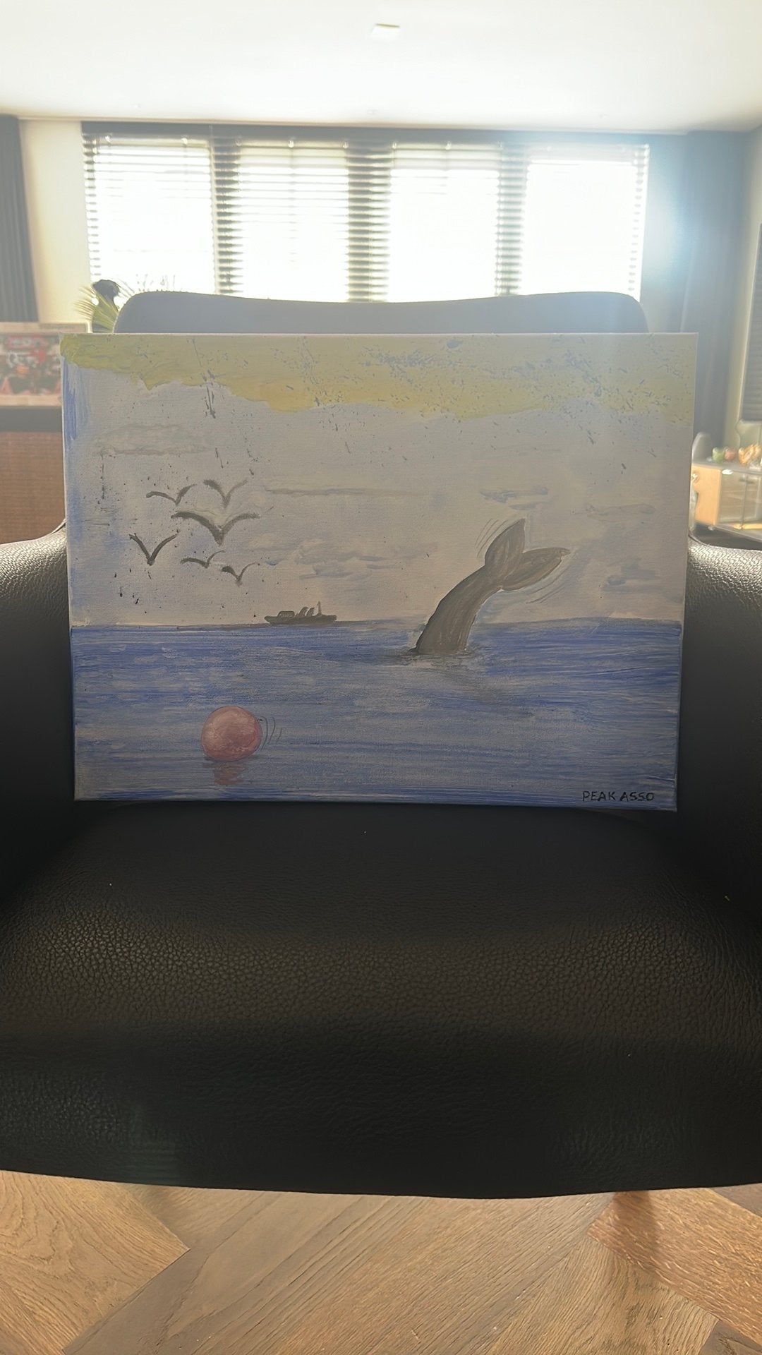 PEAKASSO, Landschap, Pastel, Handgeschilderd, Ophalen of Verzenden