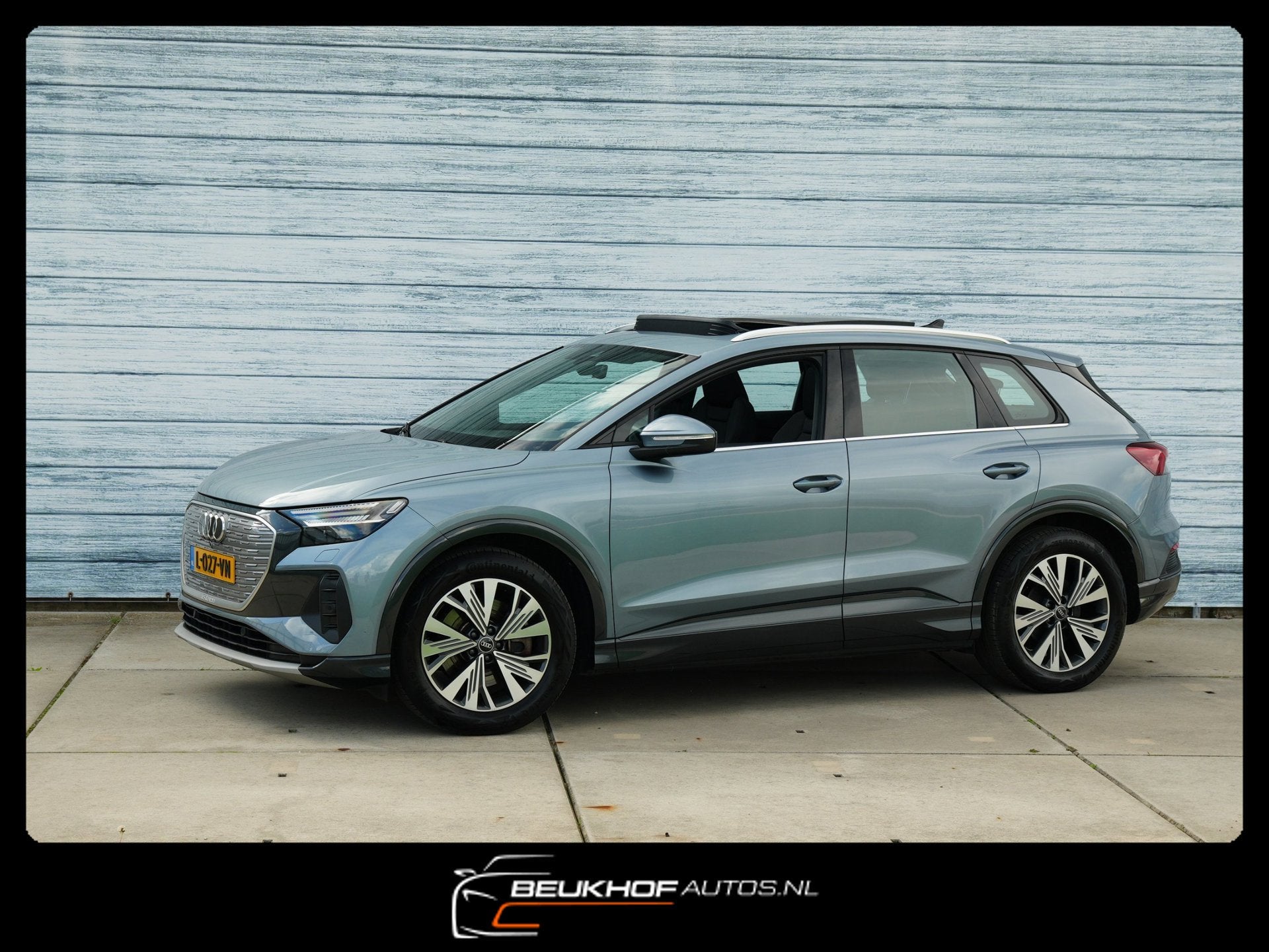 Audi Q4 e-tron 40 Advanced Plus 77 kWh Panorama Cam Soh92%, Auto's, Automaat, Dealer onderhouden, Gebruikt, Blauw