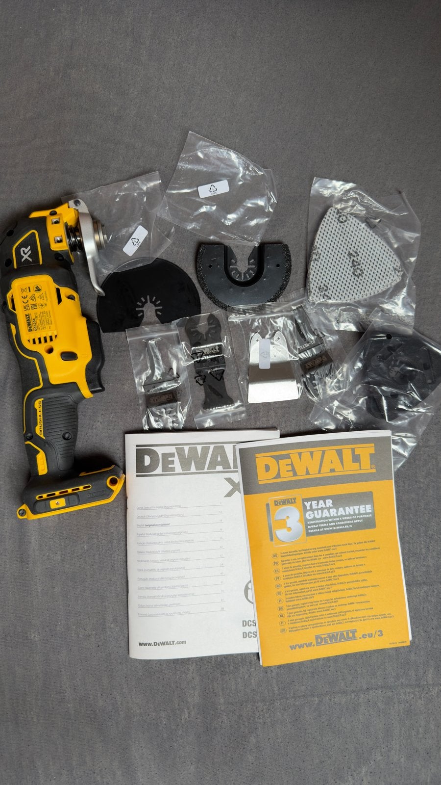 DeWalt XR Brushless Multitool met accessoires, Doe-het-zelf en Verbouw, Ophalen of Verzenden, Zo goed als nieuw