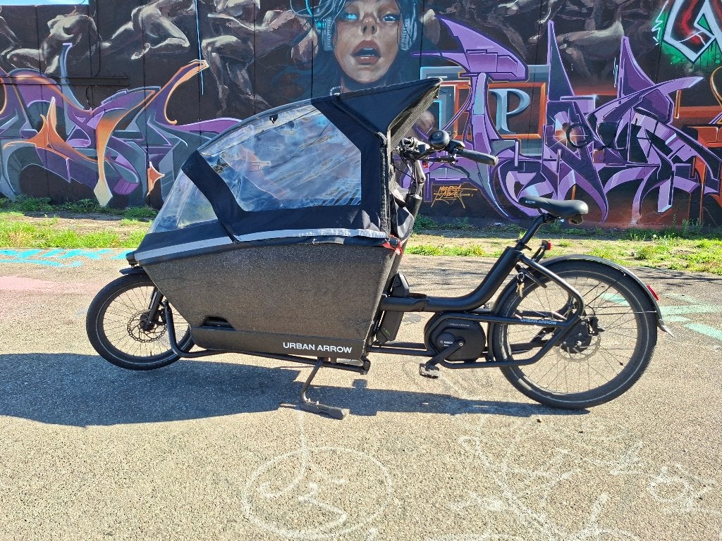 Urban Arrow Family (2022) incl. Regenhuif + Extra Bankje, Fietsen en Brommers, Gebruikt, 3 kinderen, Elektrisch, Schijfrem